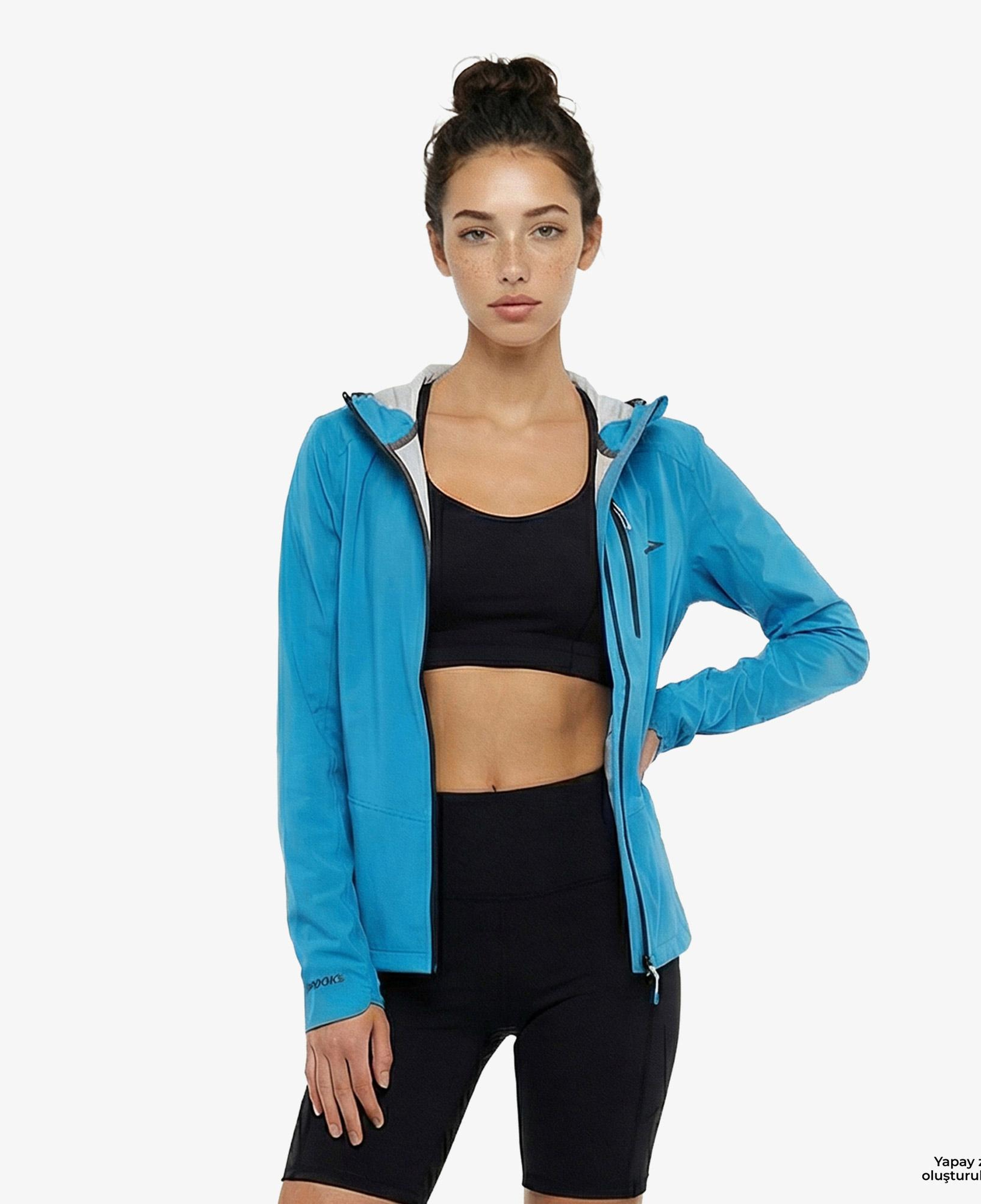 Brooks High Point Waterproof 2 Kadın Mavi Ceket