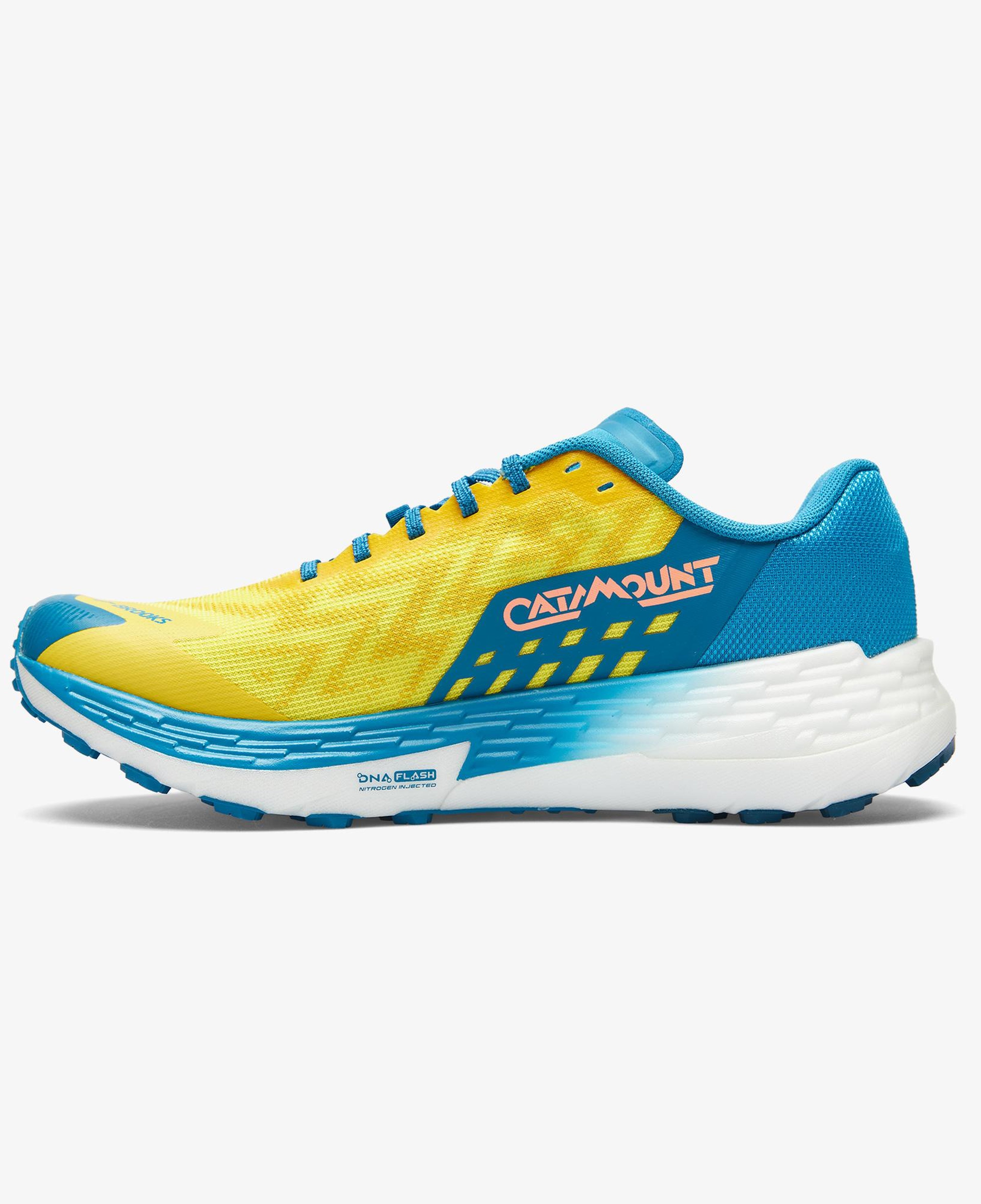 Brooks Catamount 4 Erkek Sarı/Mavi Koşu Ayakkabısı