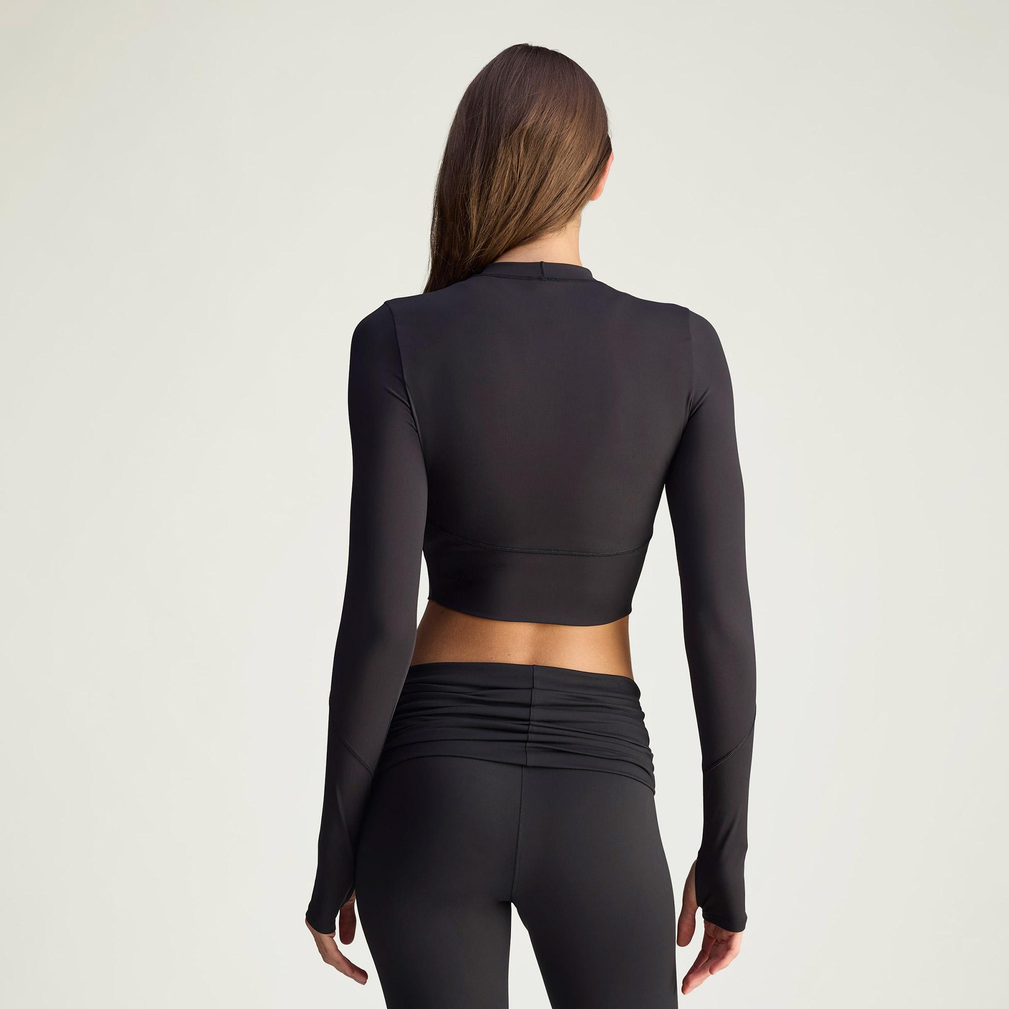 adidas By Stella McCartney Training Uzun Kollu Crop Siyah Kadın Üst