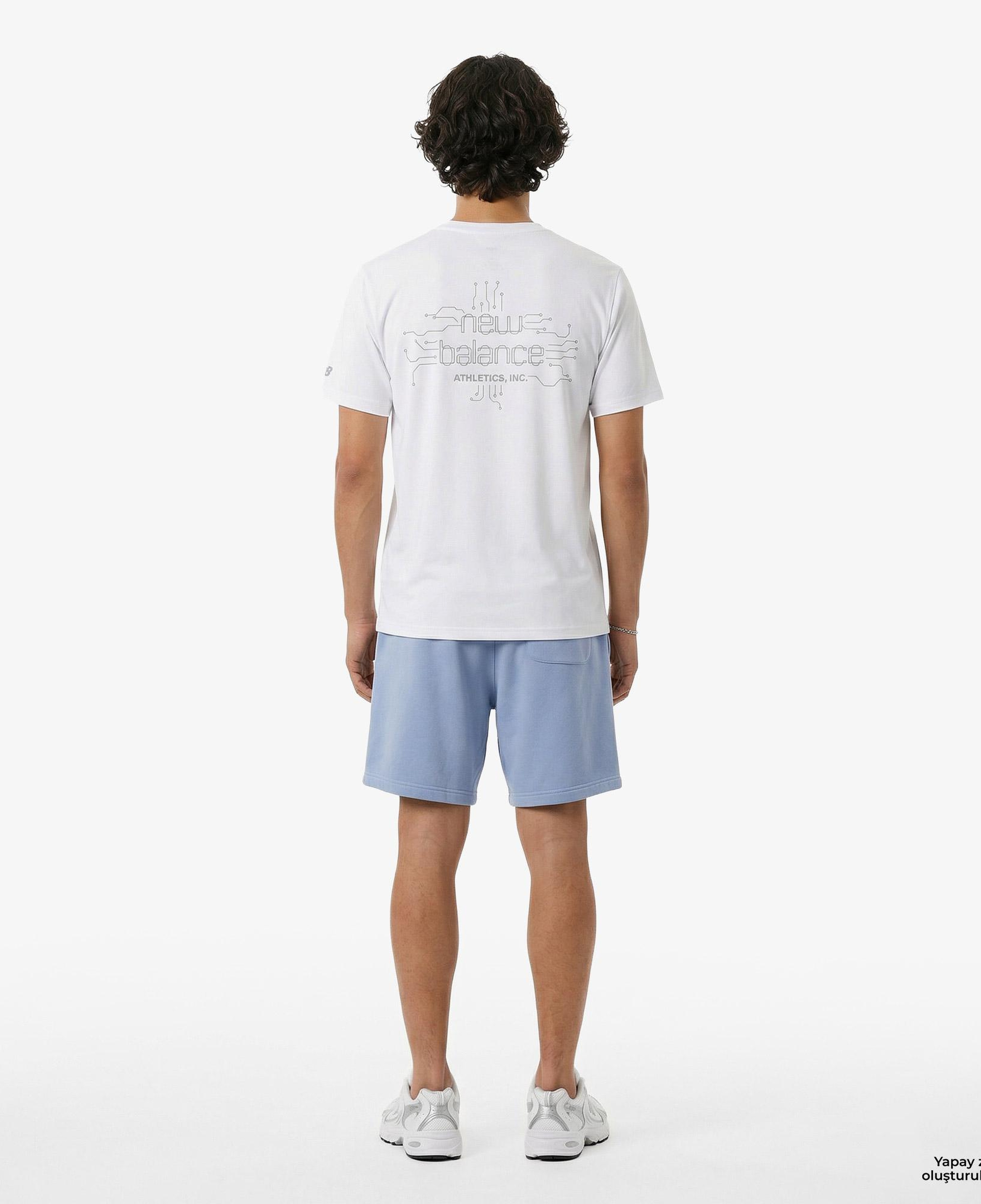 New Balance Reflective Poly Erkek Beyaz T-Shirt