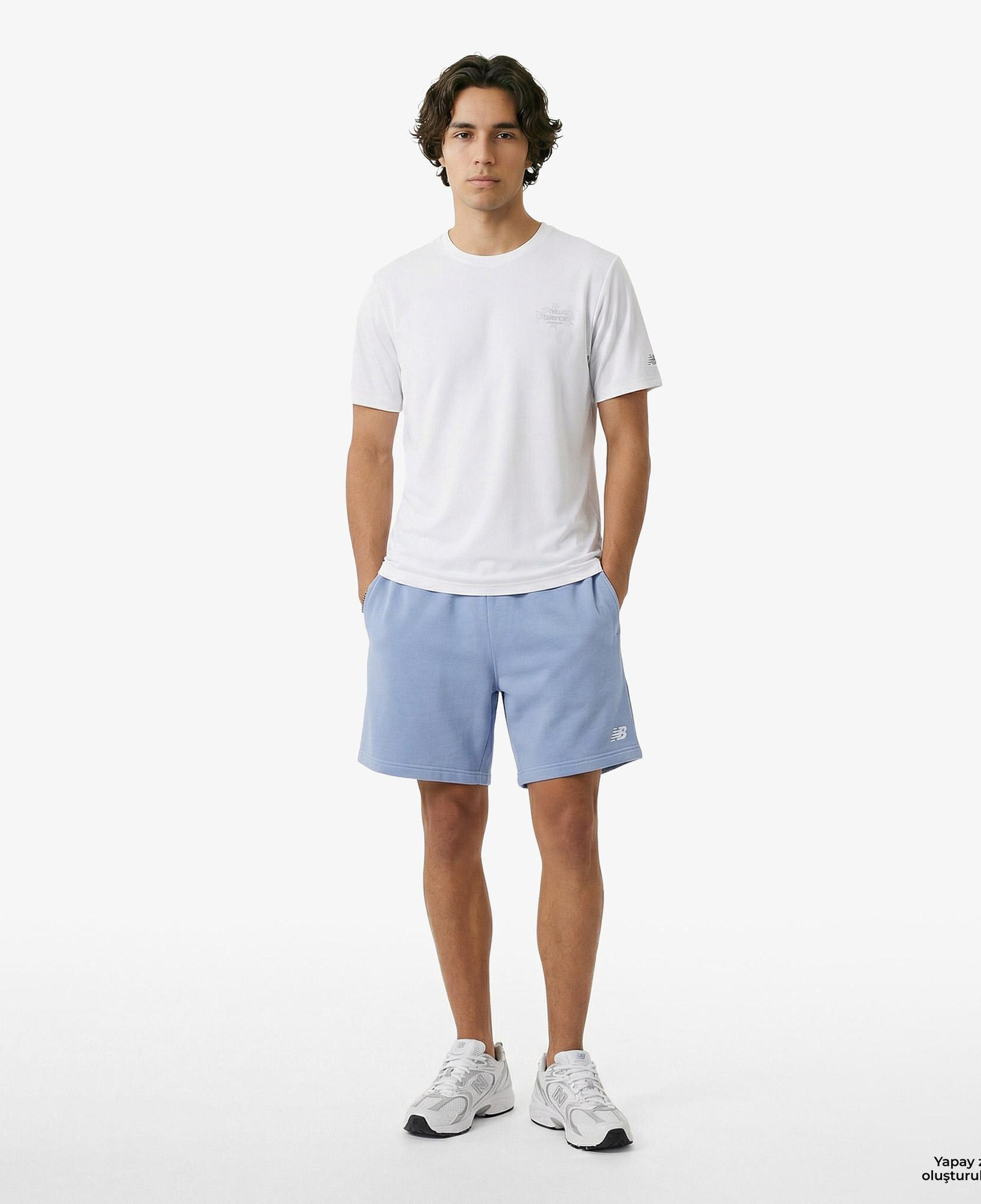 New Balance Reflective Poly Erkek Beyaz T-Shirt