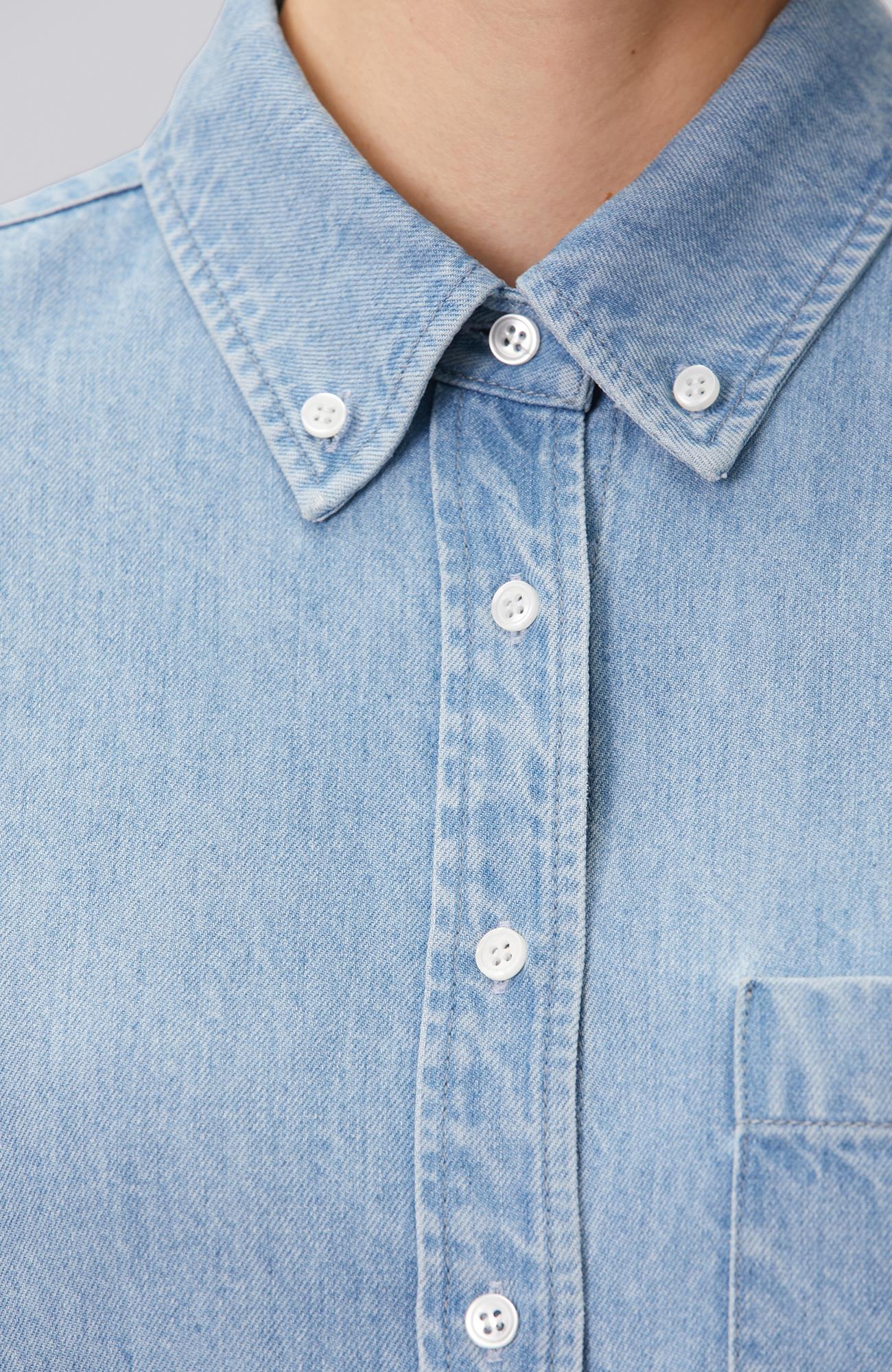 Network Kadın Açık İndigo Tencel Denim Gömlek