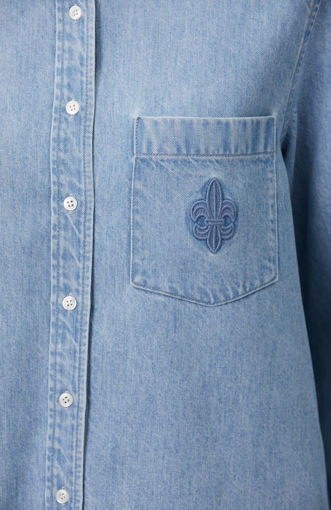 Network Kadın Açık İndigo Tencel Denim Gömlek