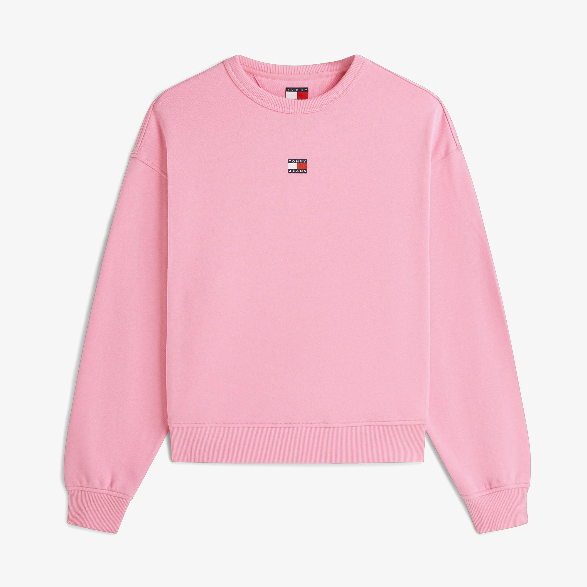 Tommy Hilfiger Badge Crew Kadın Pembe Sweatshirt