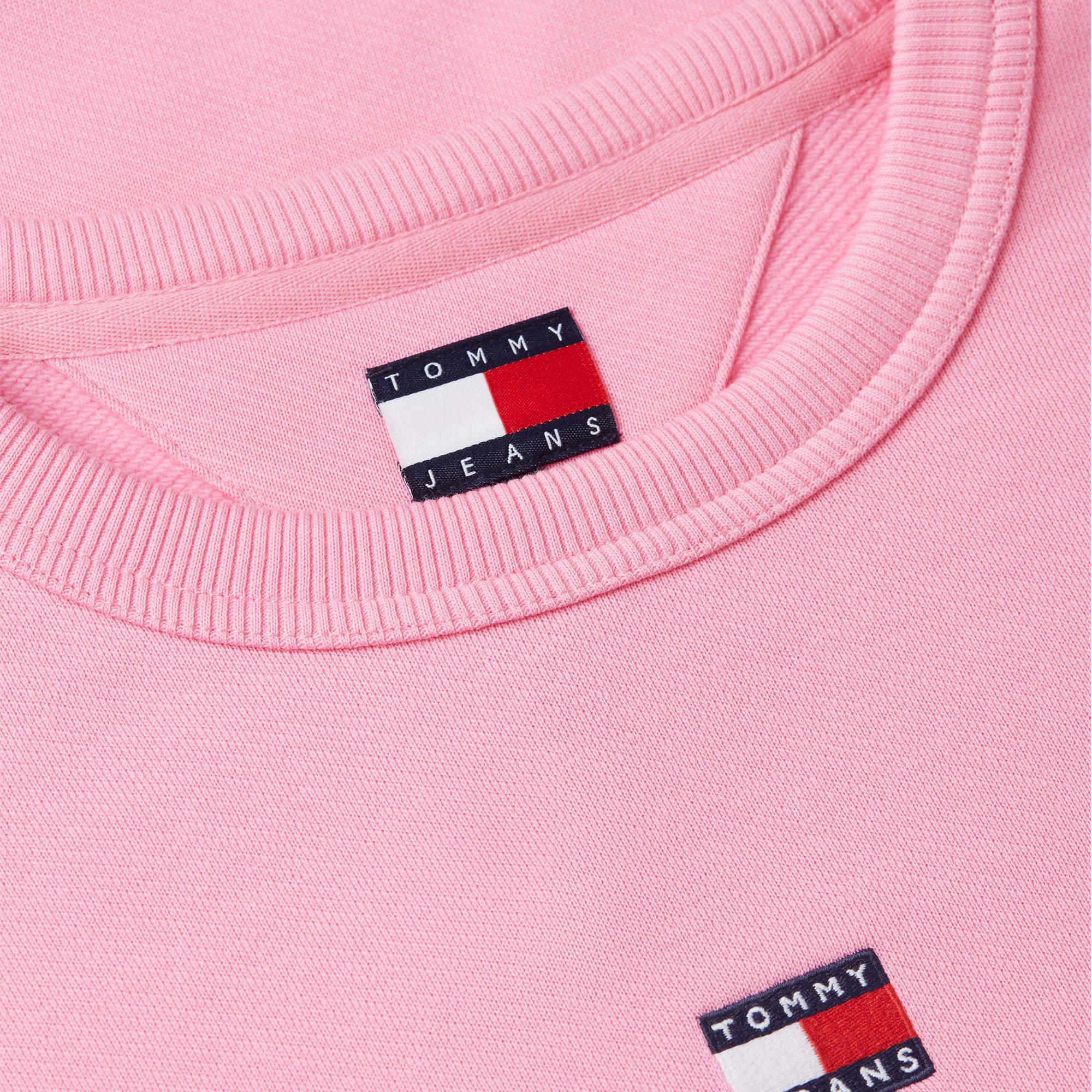 Tommy Hilfiger Badge Crew Kadın Pembe Sweatshirt