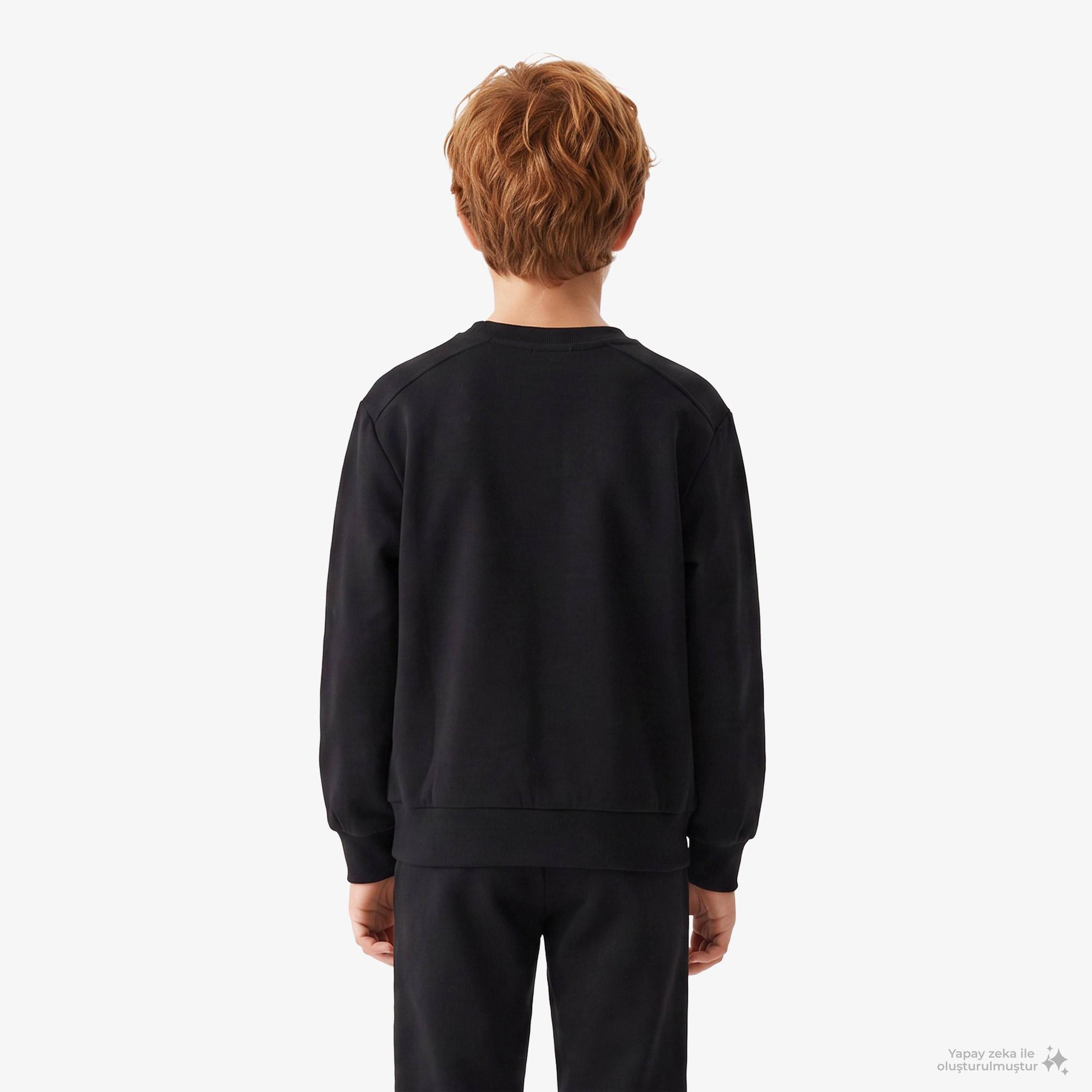 Calvin Klein Logo Fashion Çocuk Siyah Sweatshirt