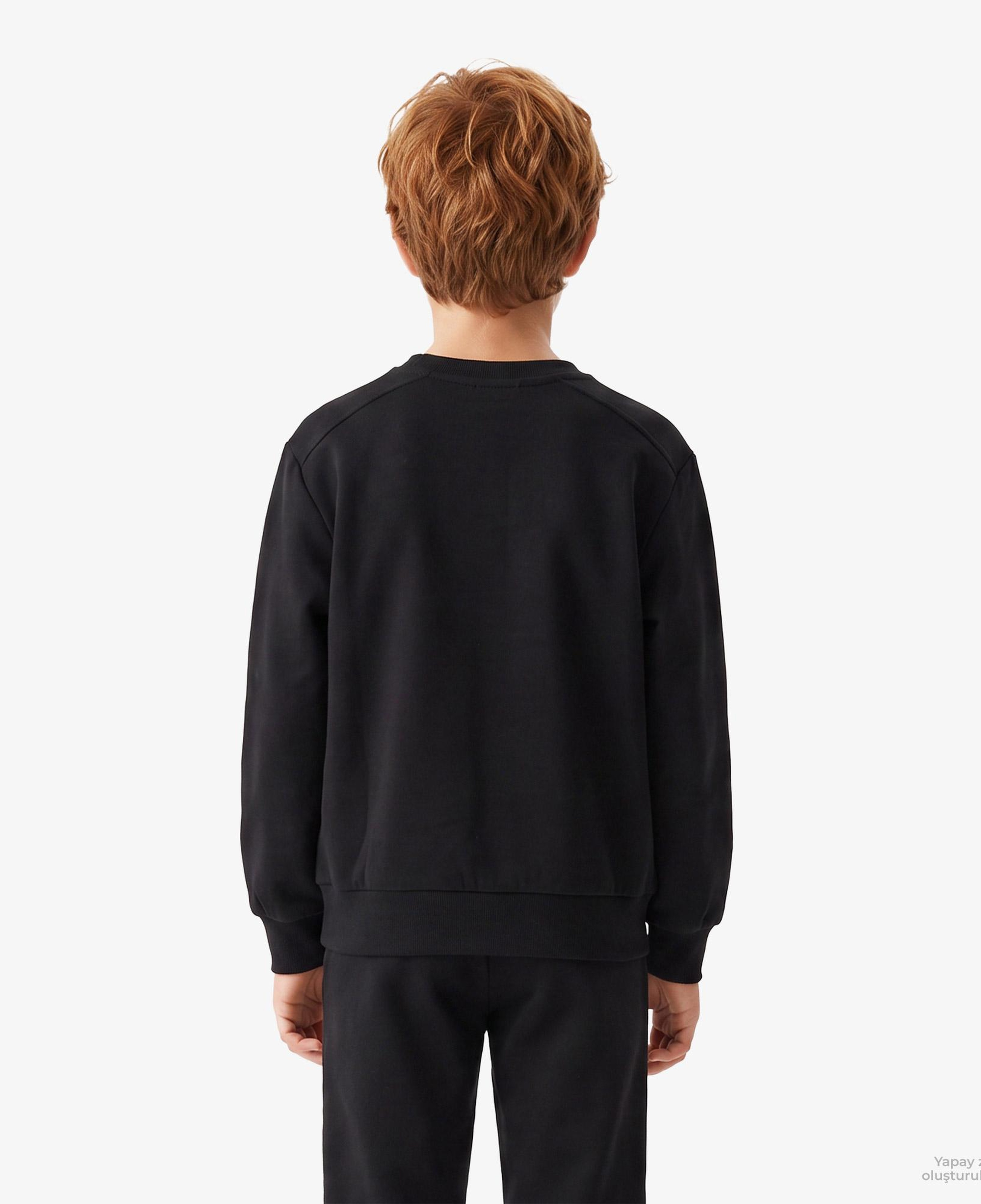 Calvin Klein Logo Fashion Çocuk Siyah Sweatshirt