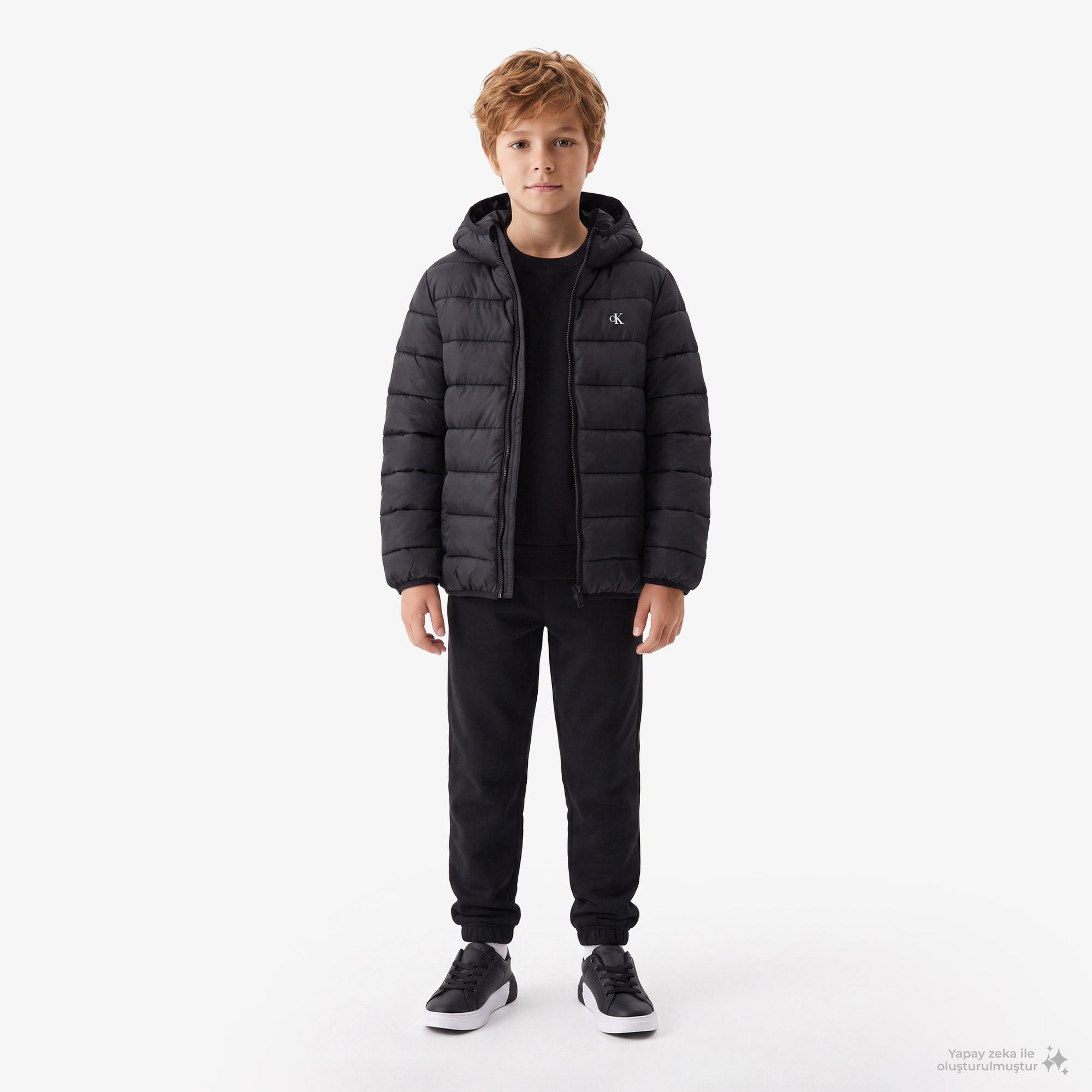 Calvin Klein Monogram Light Padded Çocuk Siyah Other Ceket