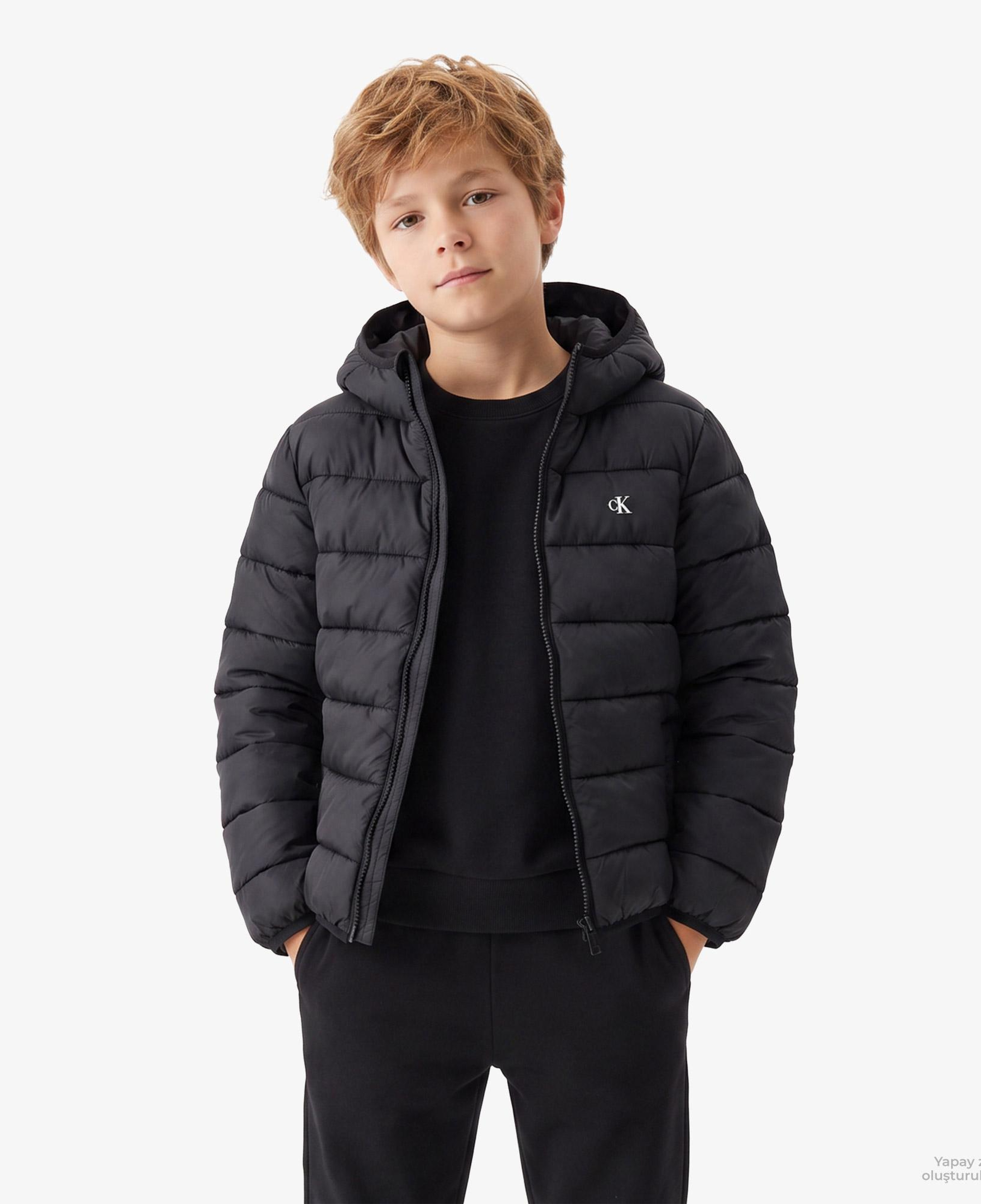 Calvin Klein Monogram Light Padded Çocuk Siyah Other Ceket