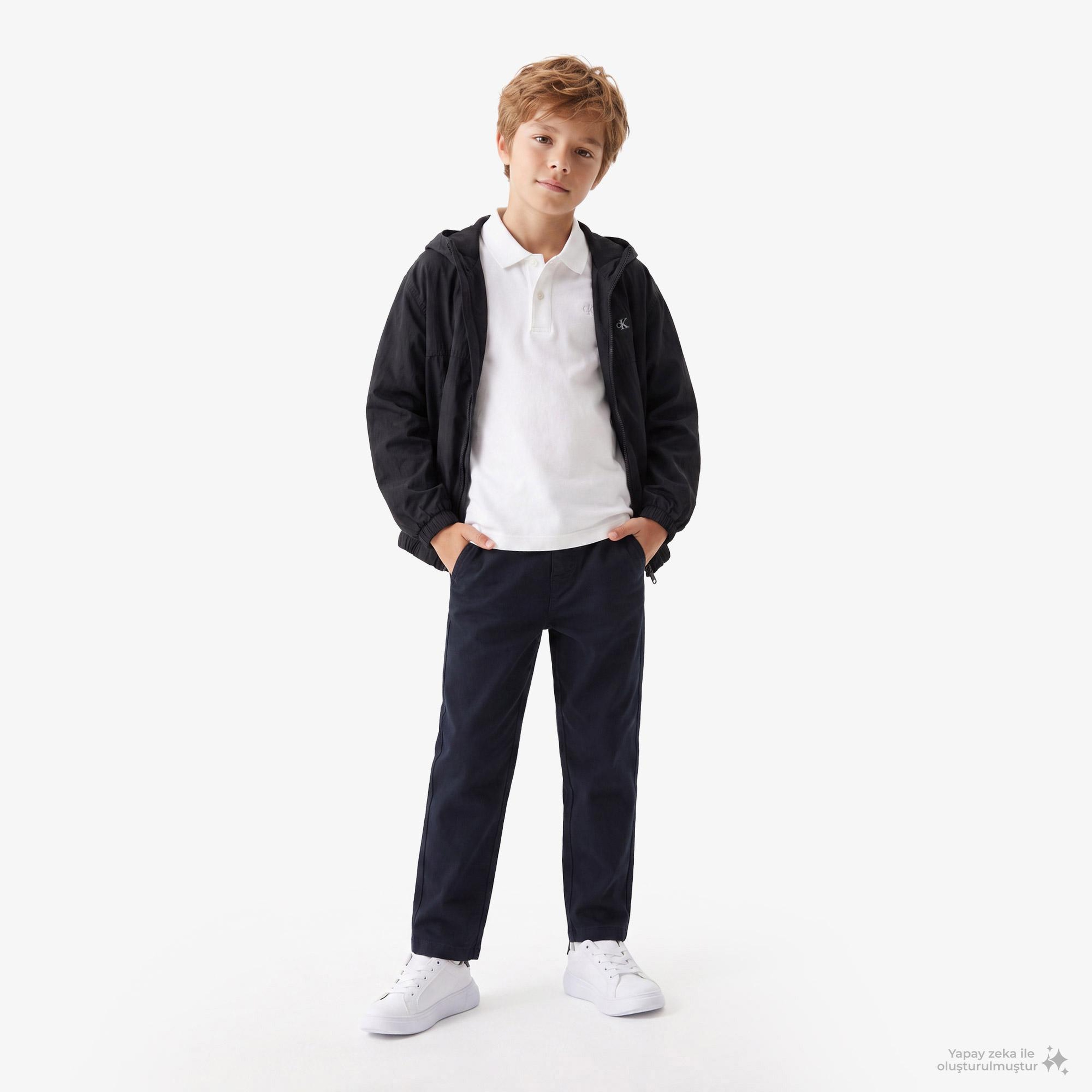Calvin Klein Mini Me Çocuk Siyah Rüzgarlık
