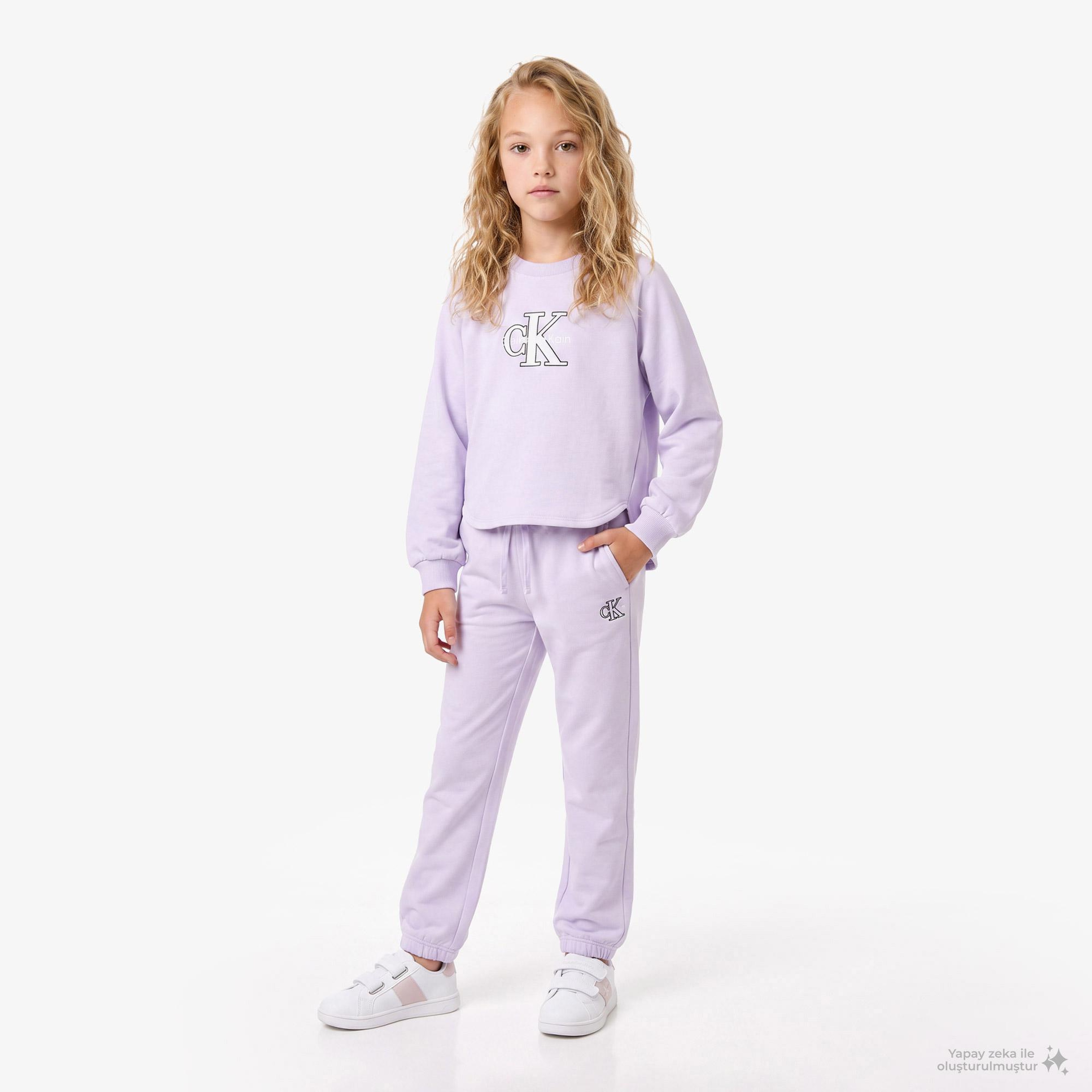 Calvin Klein Fashion Monologo Çocuk Pembe Sweatshirt