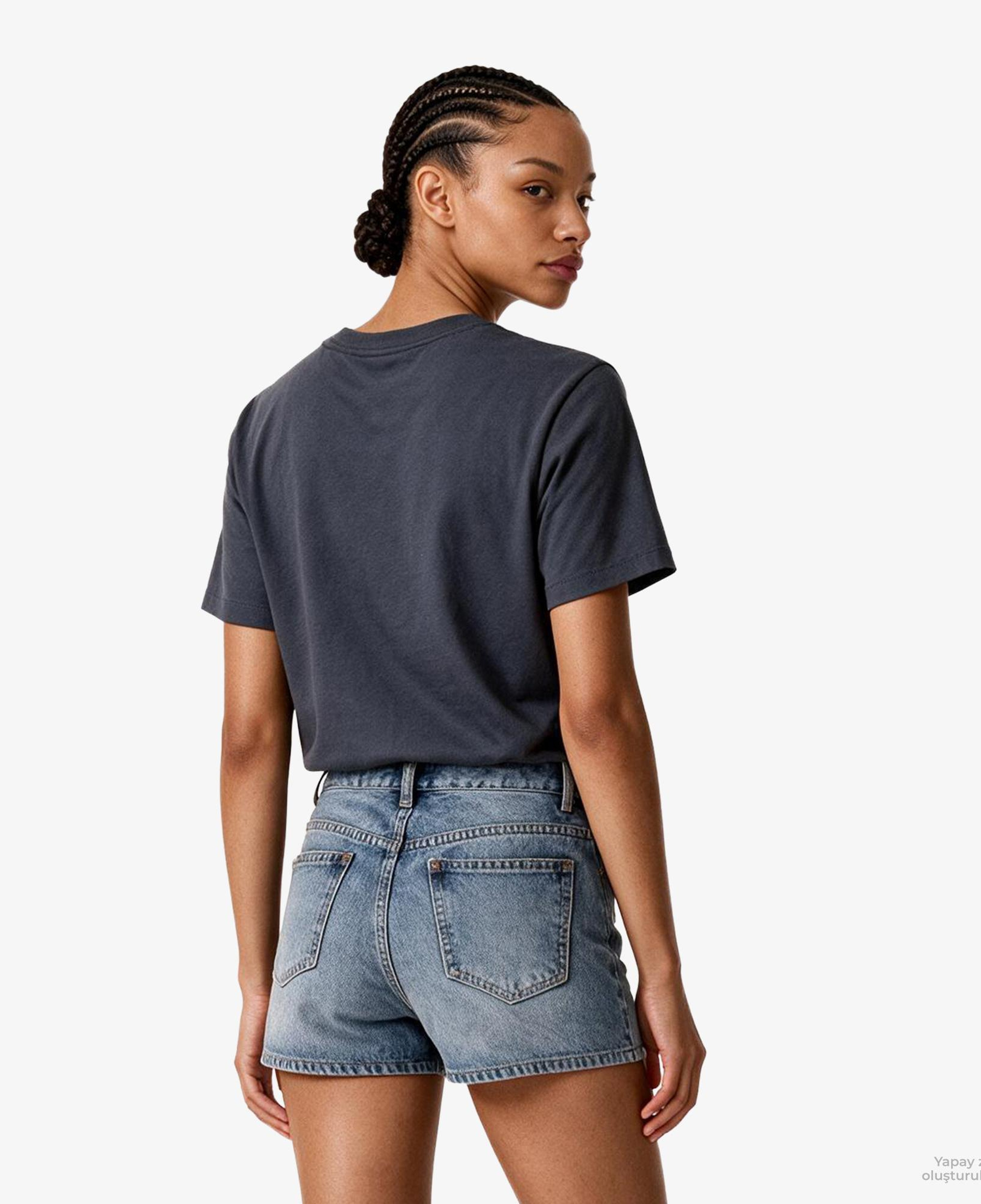 Calvin Klein Baby Terry Hero Monologo Kadın Mavi T-Shirt