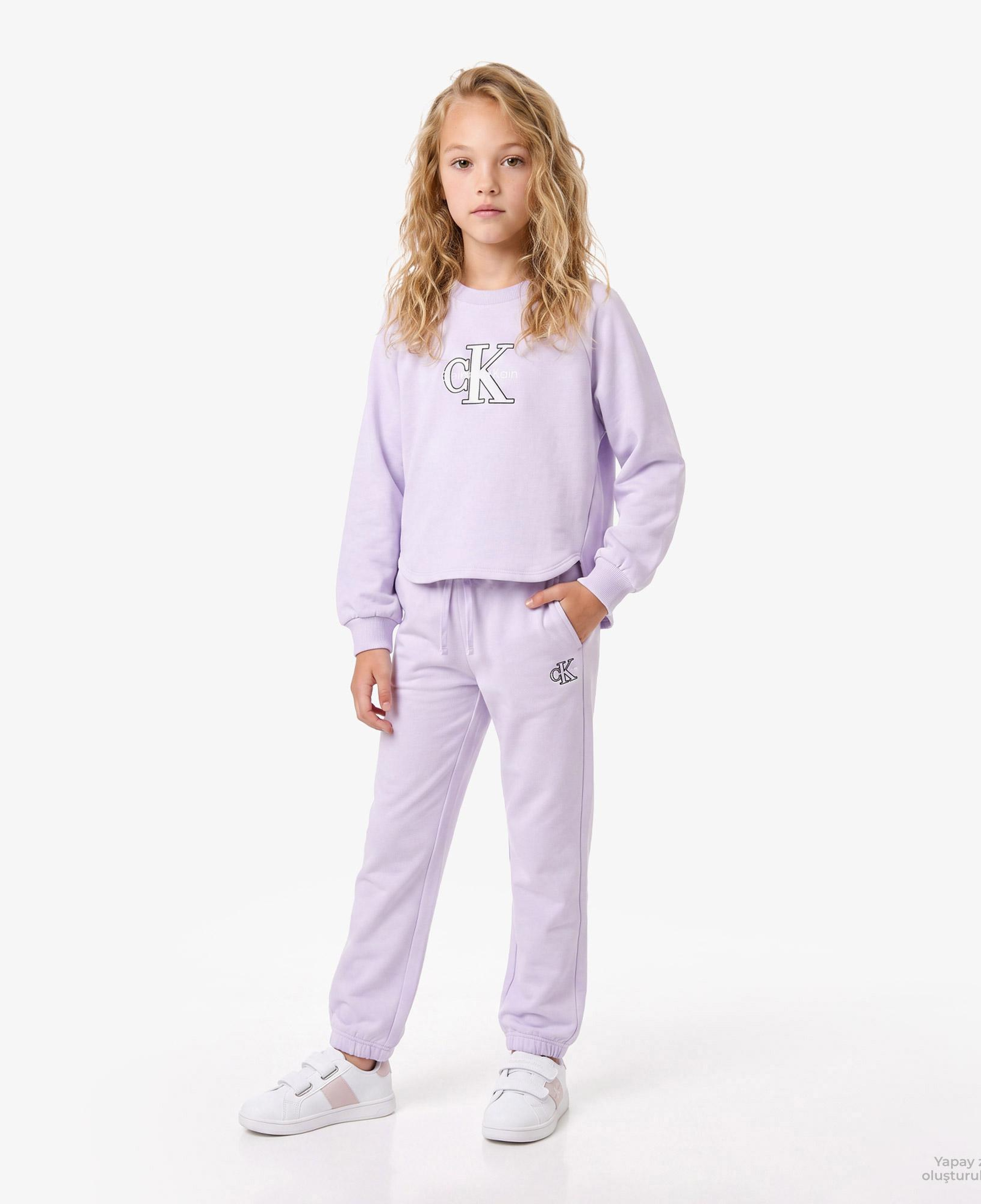 Calvin Klein Fashion Monologo Çocuk Pembe Sweatshirt