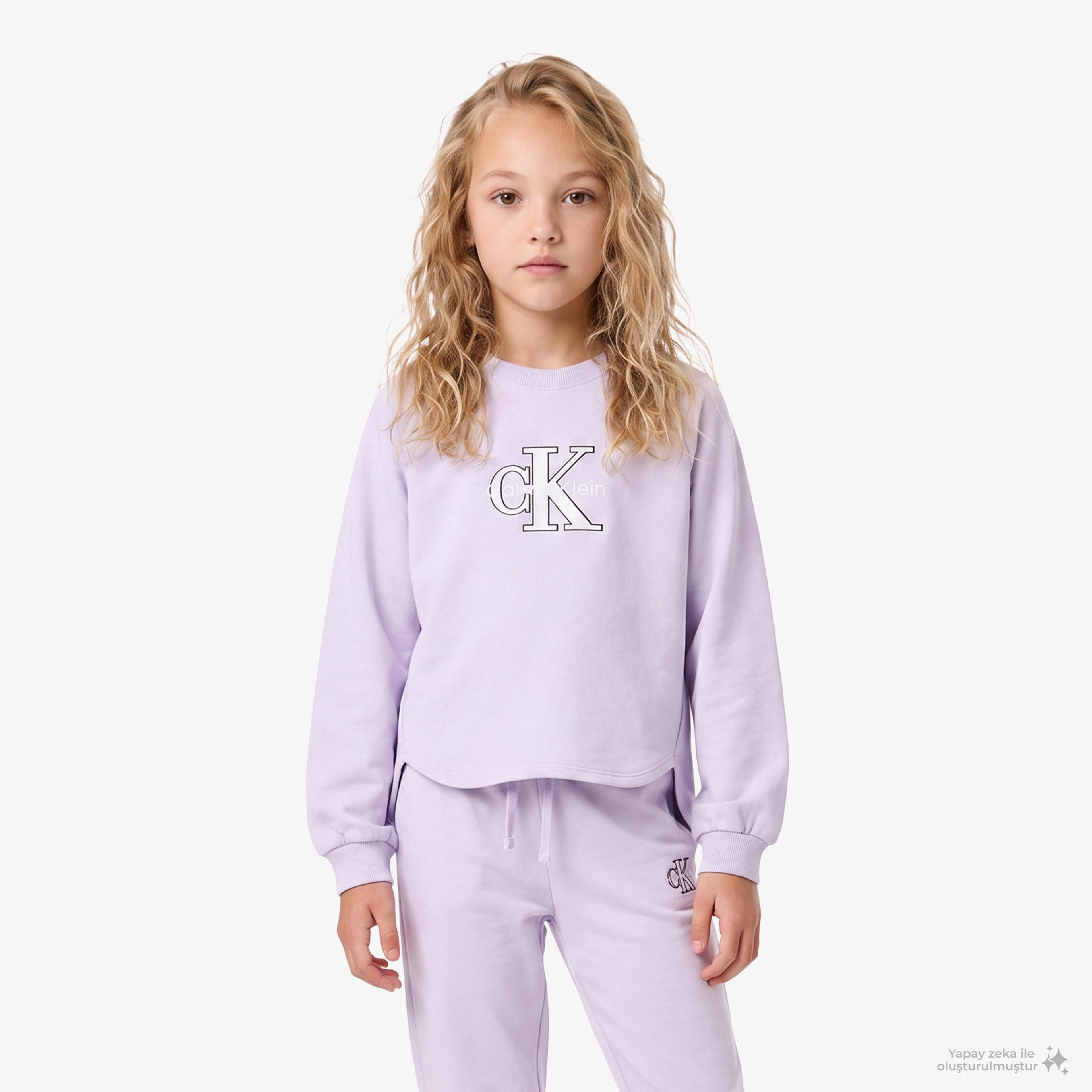 Calvin Klein Fashion Monologo Çocuk Pembe Sweatshirt