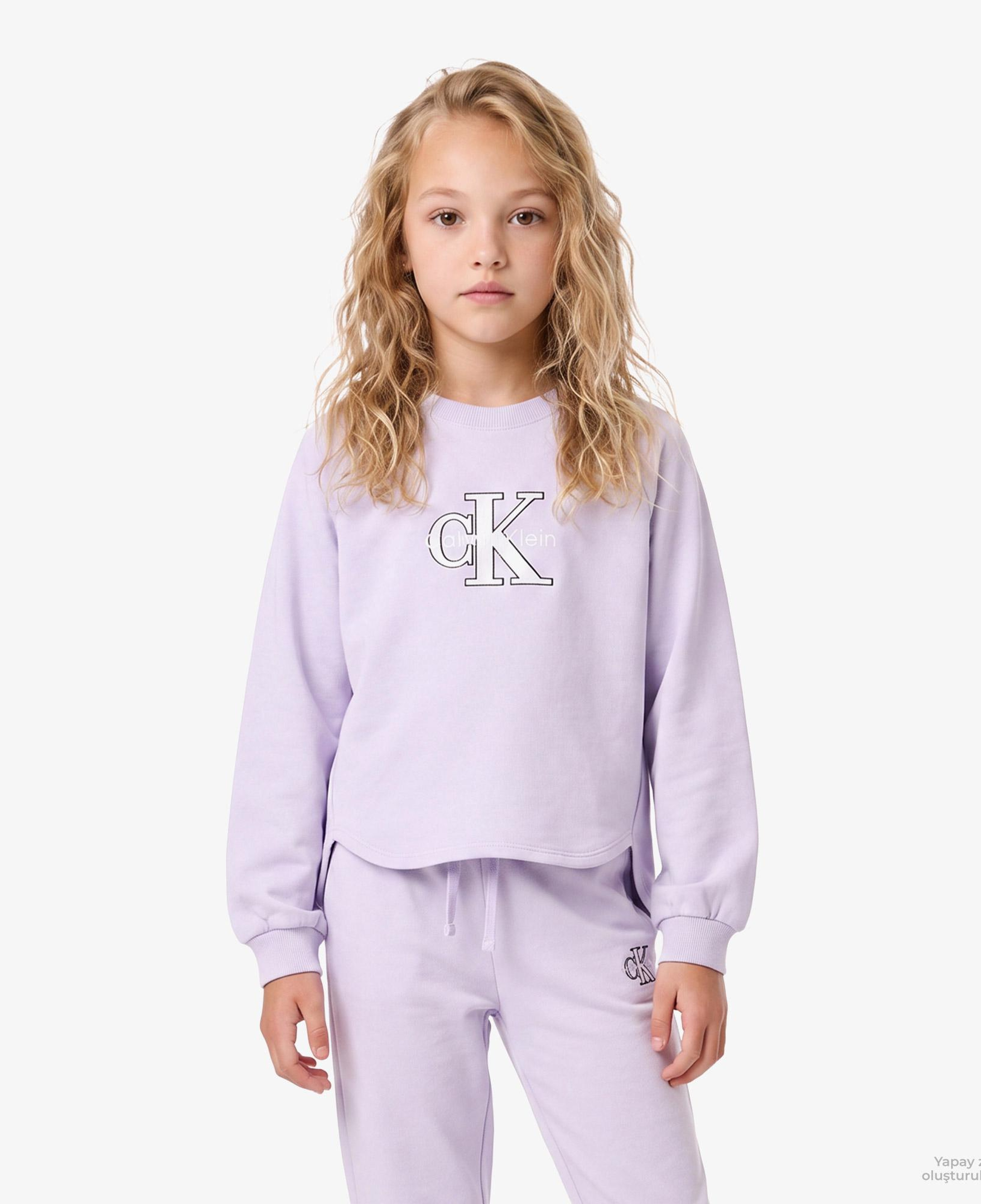 Calvin Klein Fashion Monologo Çocuk Pembe Sweatshirt