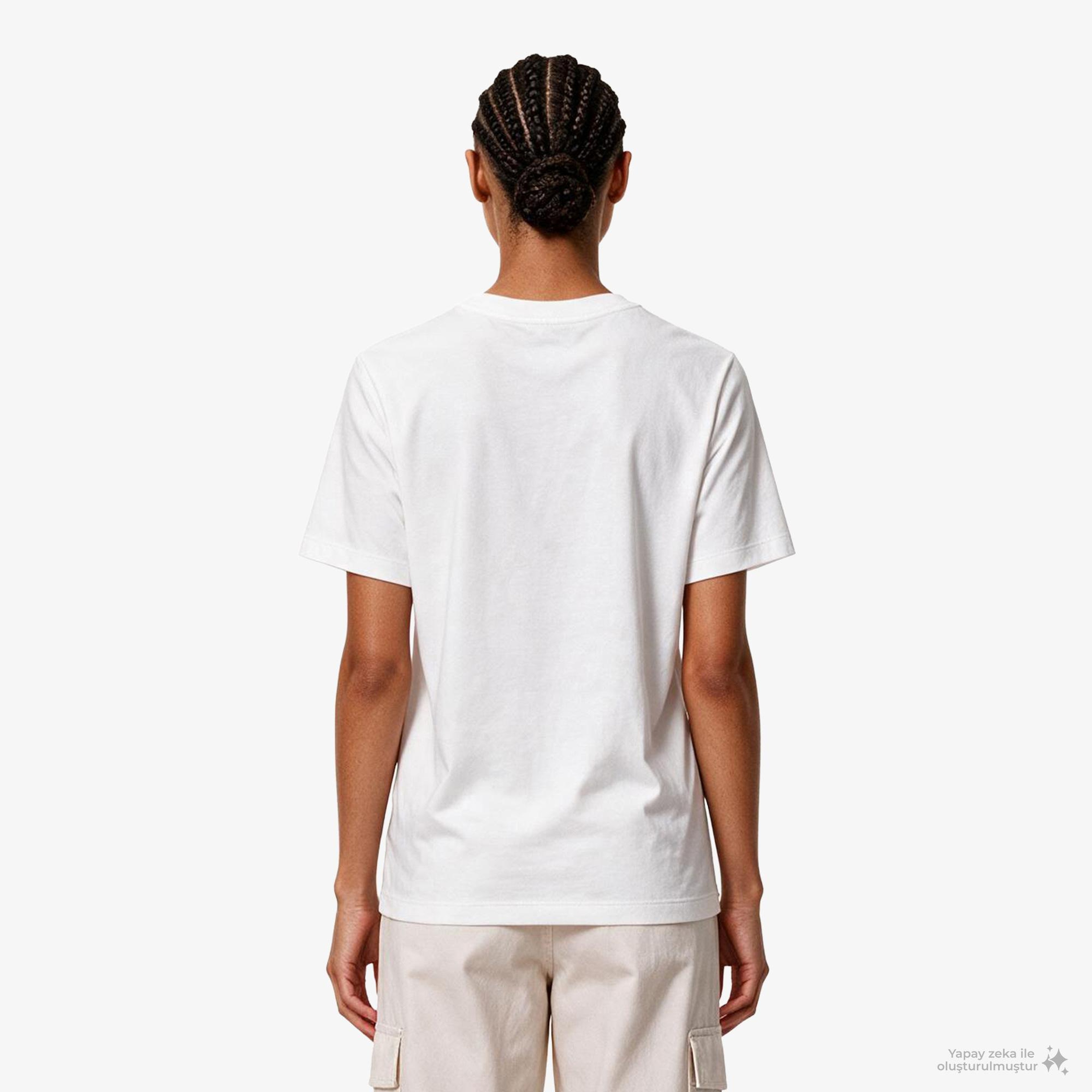 Calvin Klein Baby Terry Hero Monologo Kadın Beyaz T-Shirt
