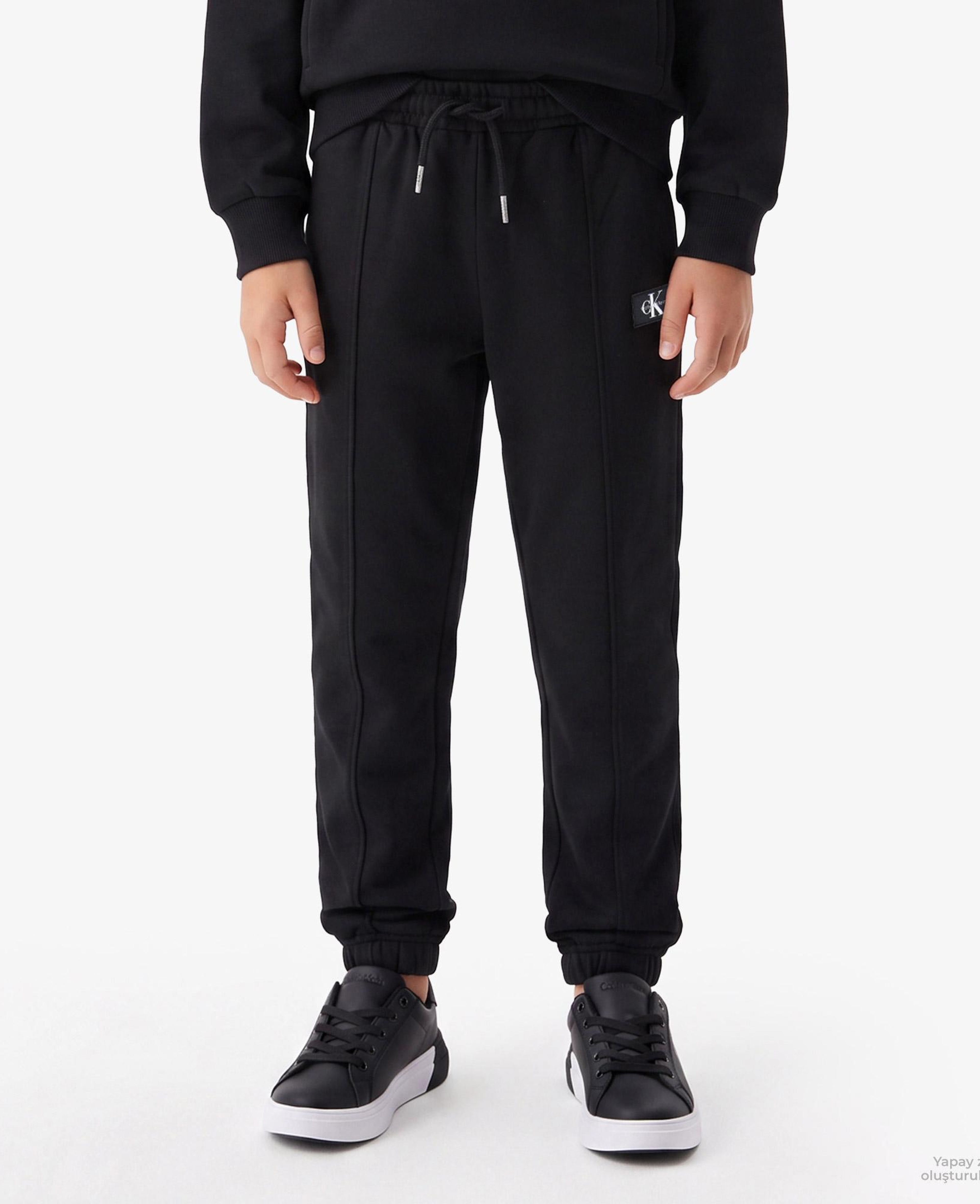 Calvin Klein Monologo Badge Çocuk Siyah Eşofman Altı