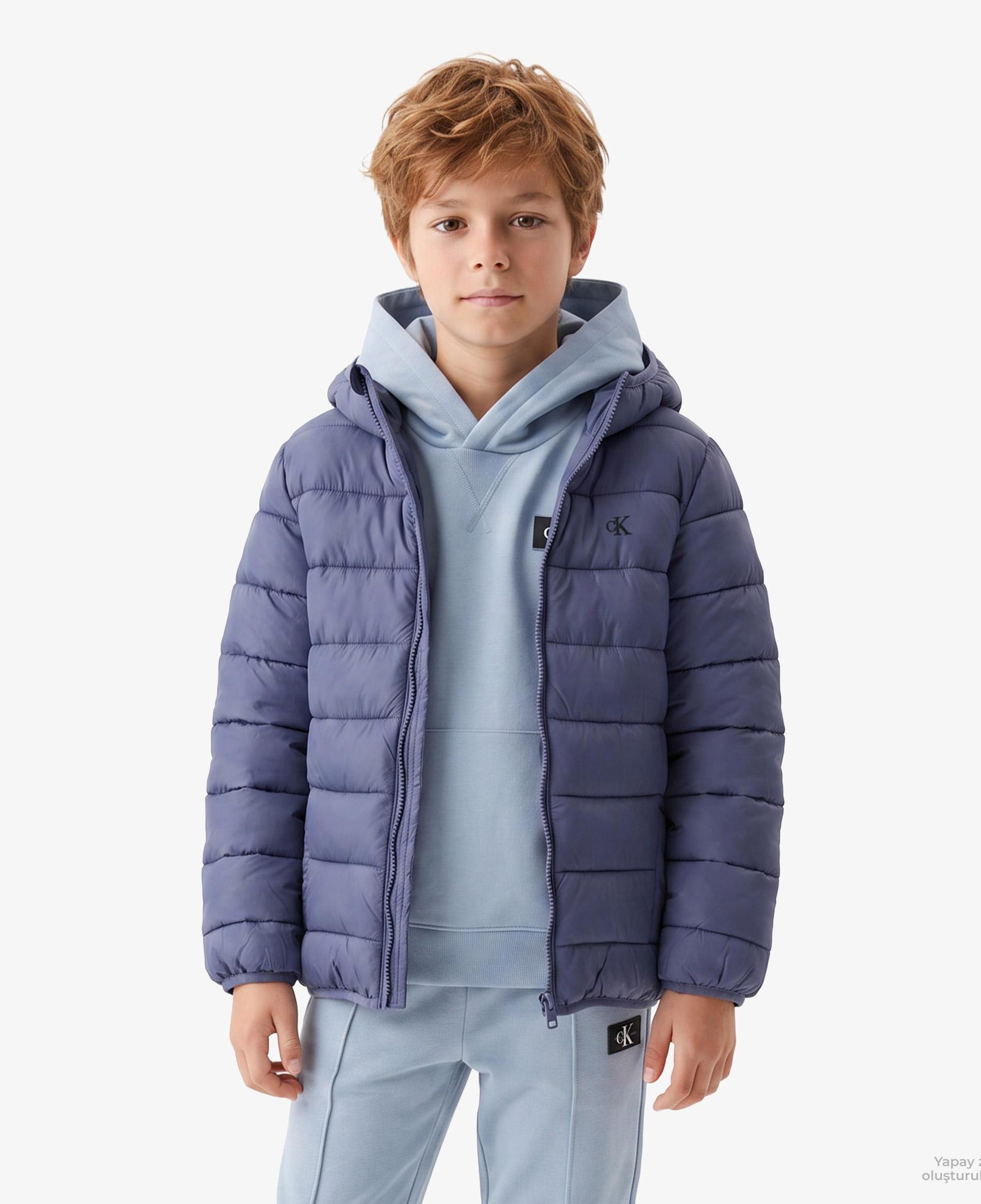 Calvin Klein Monogram Light Padded Çocuk Mavi Other Ceket