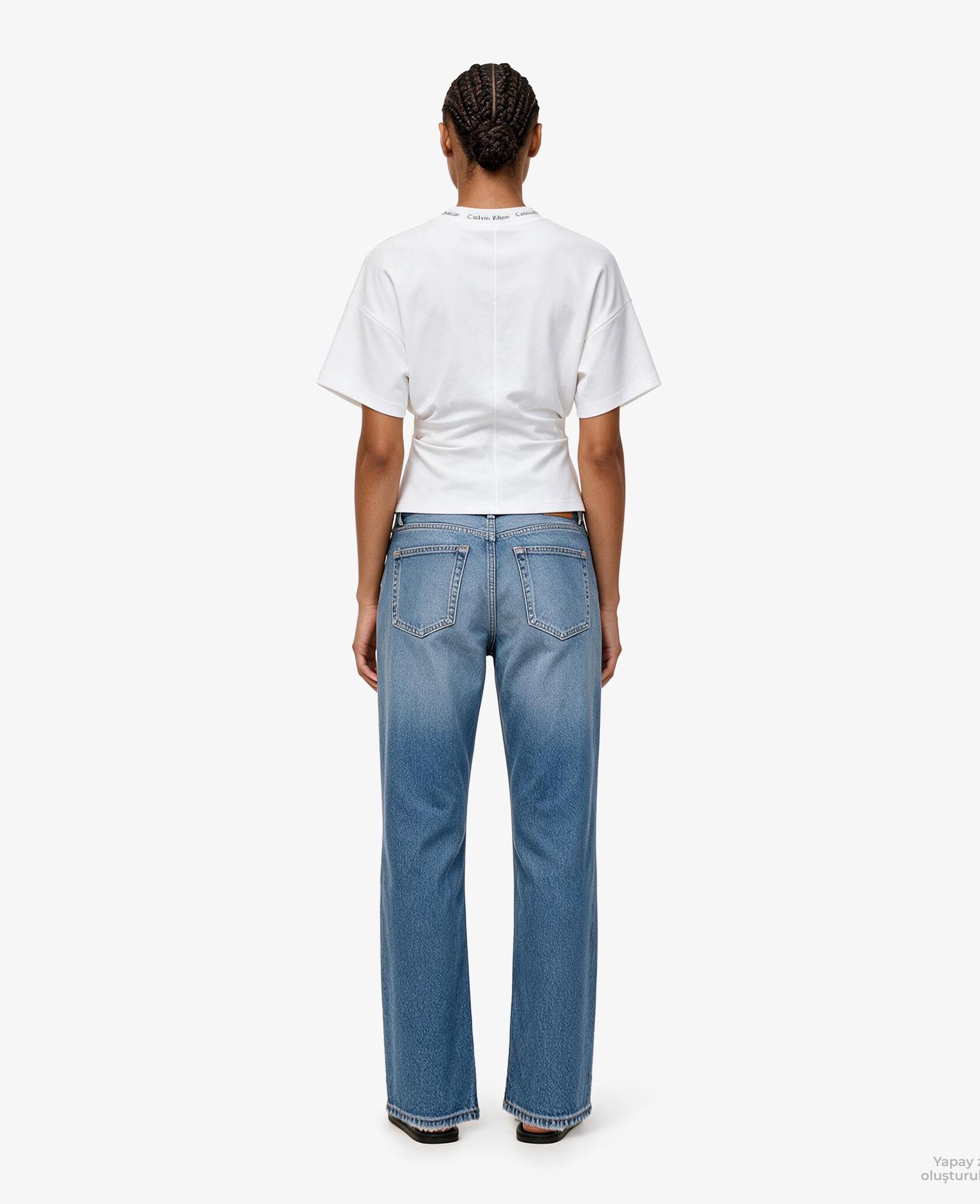 Calvin Klein 90S Straight Basset Blue Kadın Mavi Jean