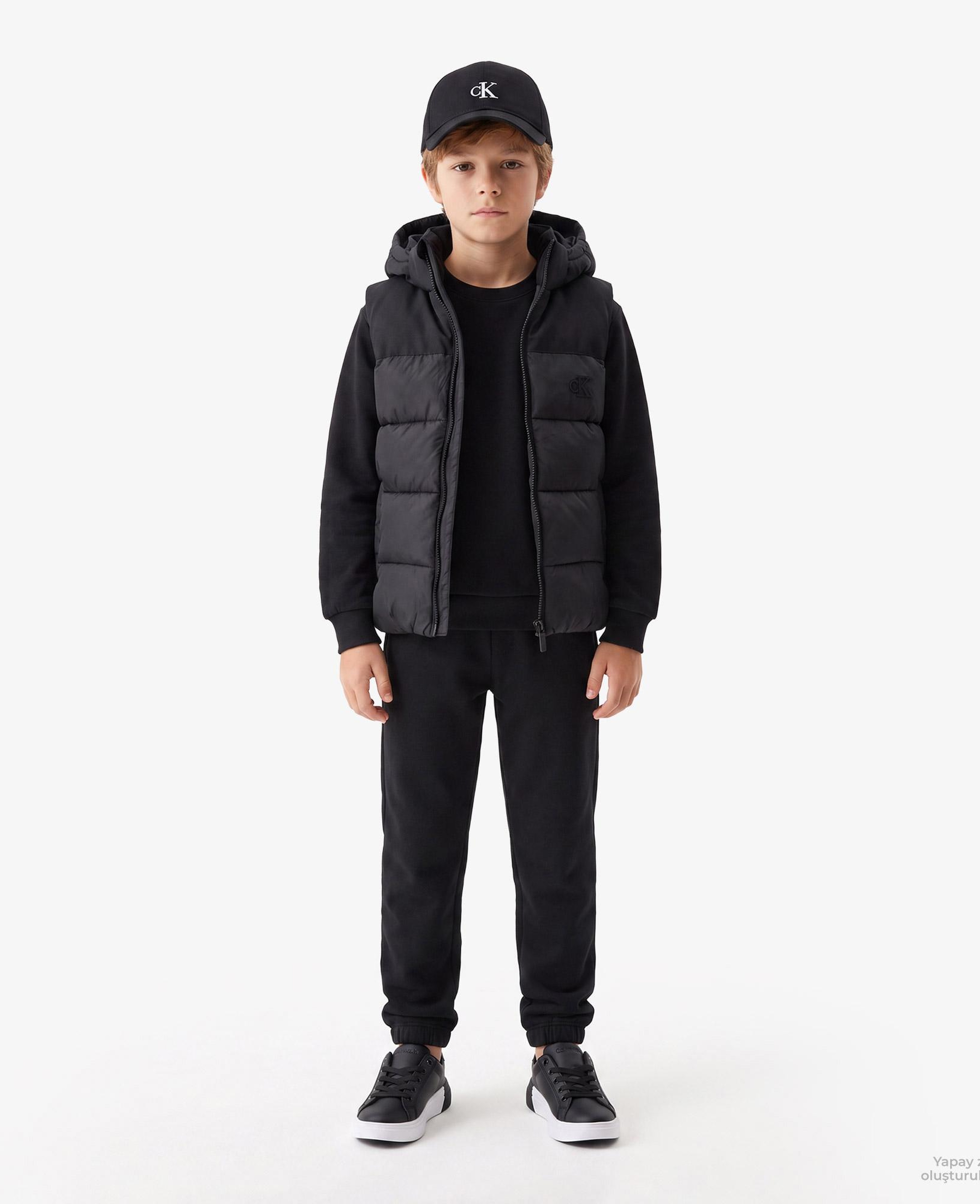 Calvin Klein Tonal Block Padded Çocuk Siyah Yelek