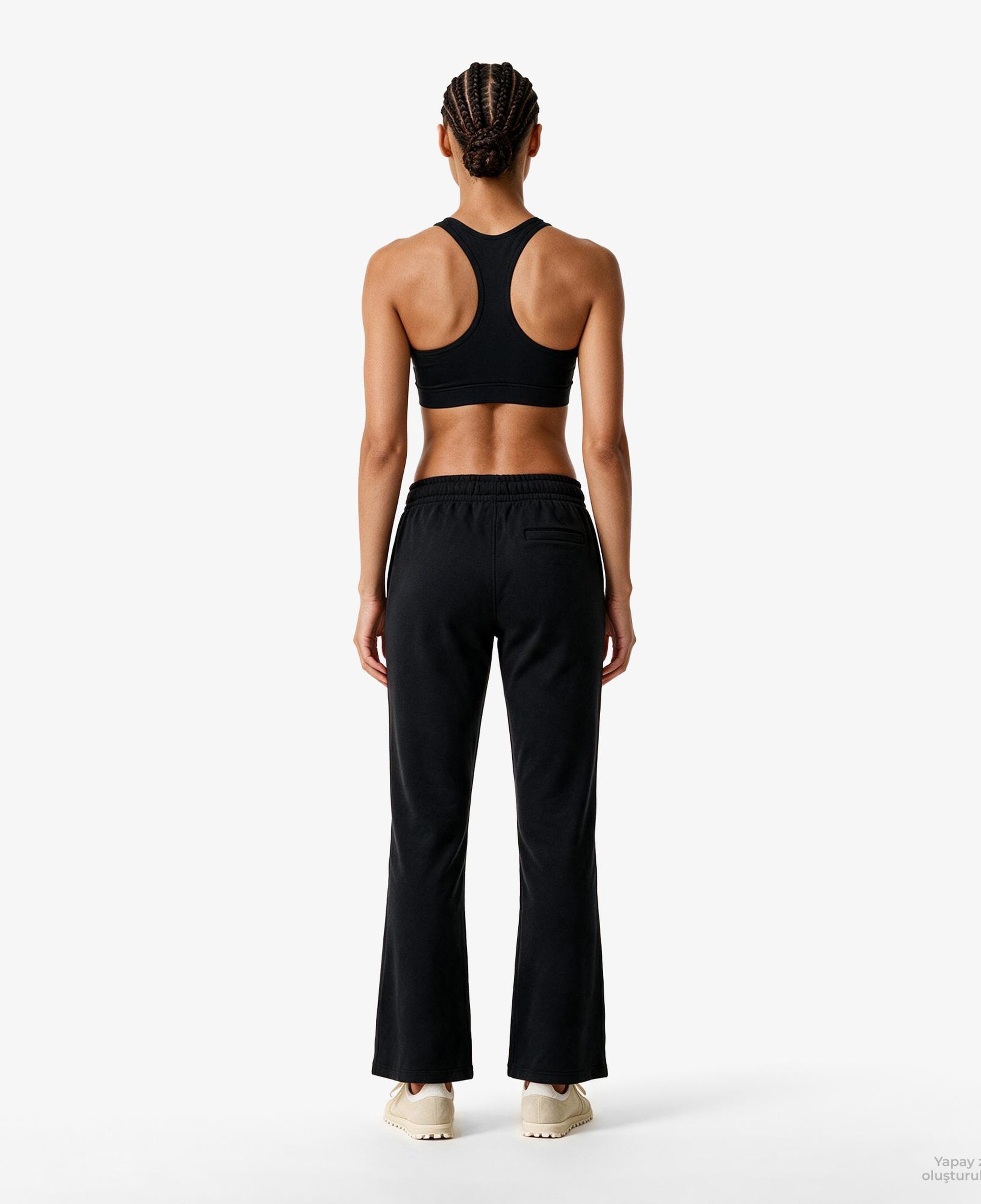 Calvin Klein French Terry Standard Logo Bottom Kadın Siyah Eşofman Altı