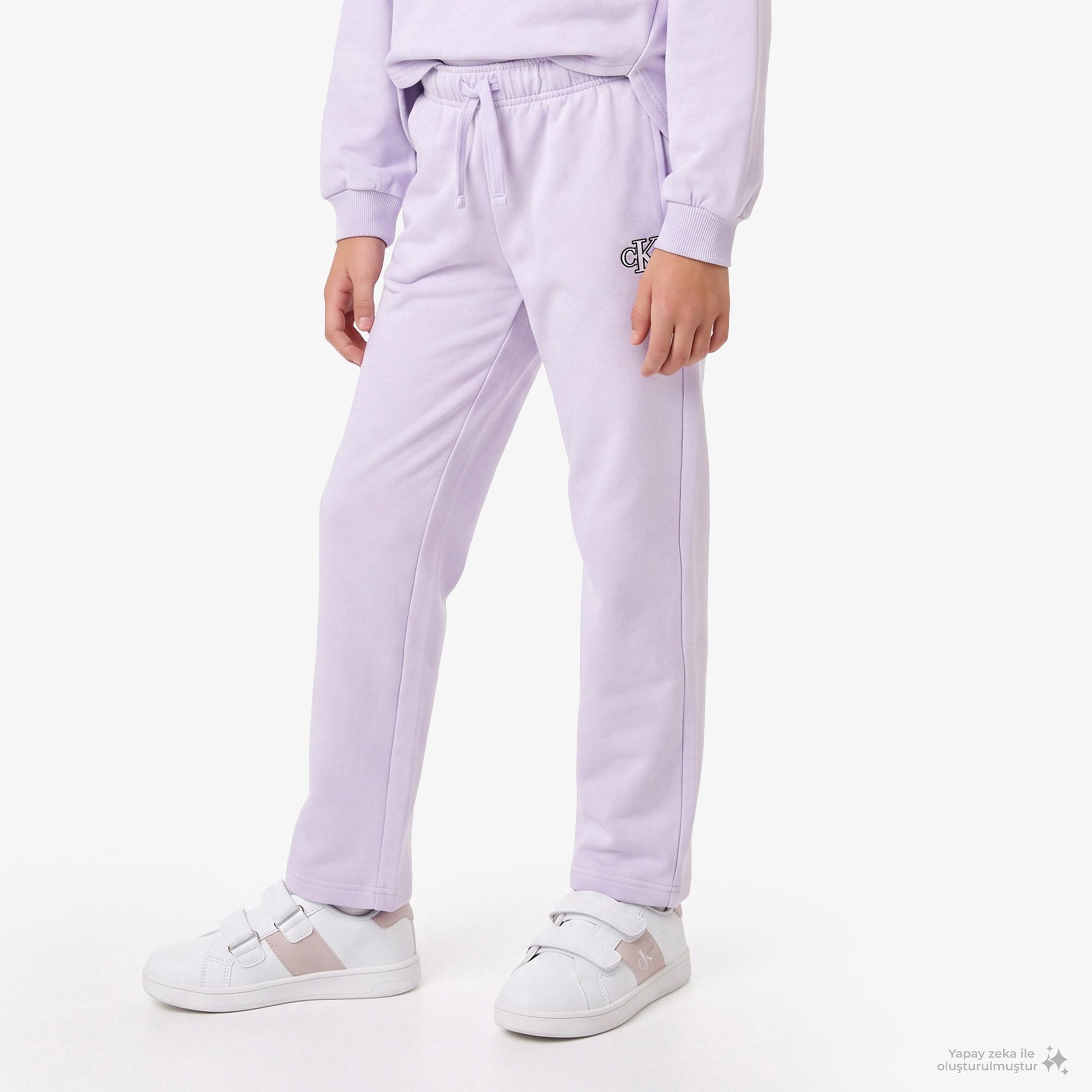Calvin Klein Monologo Wide Leg Çocuk Pembe Eşofman Altı
