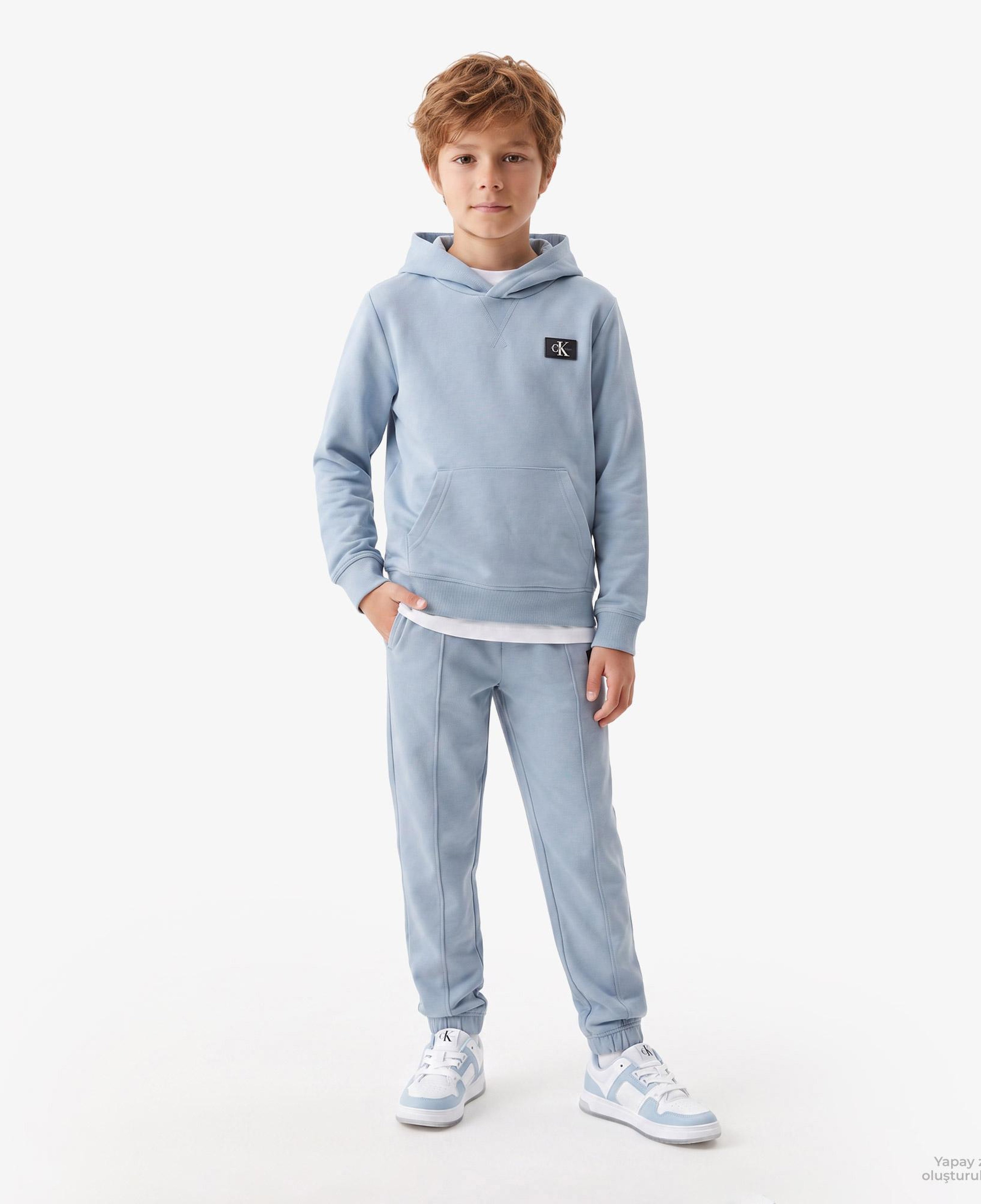 Calvin Klein Monologo Badge Çocuk Mavi Eşofman Altı