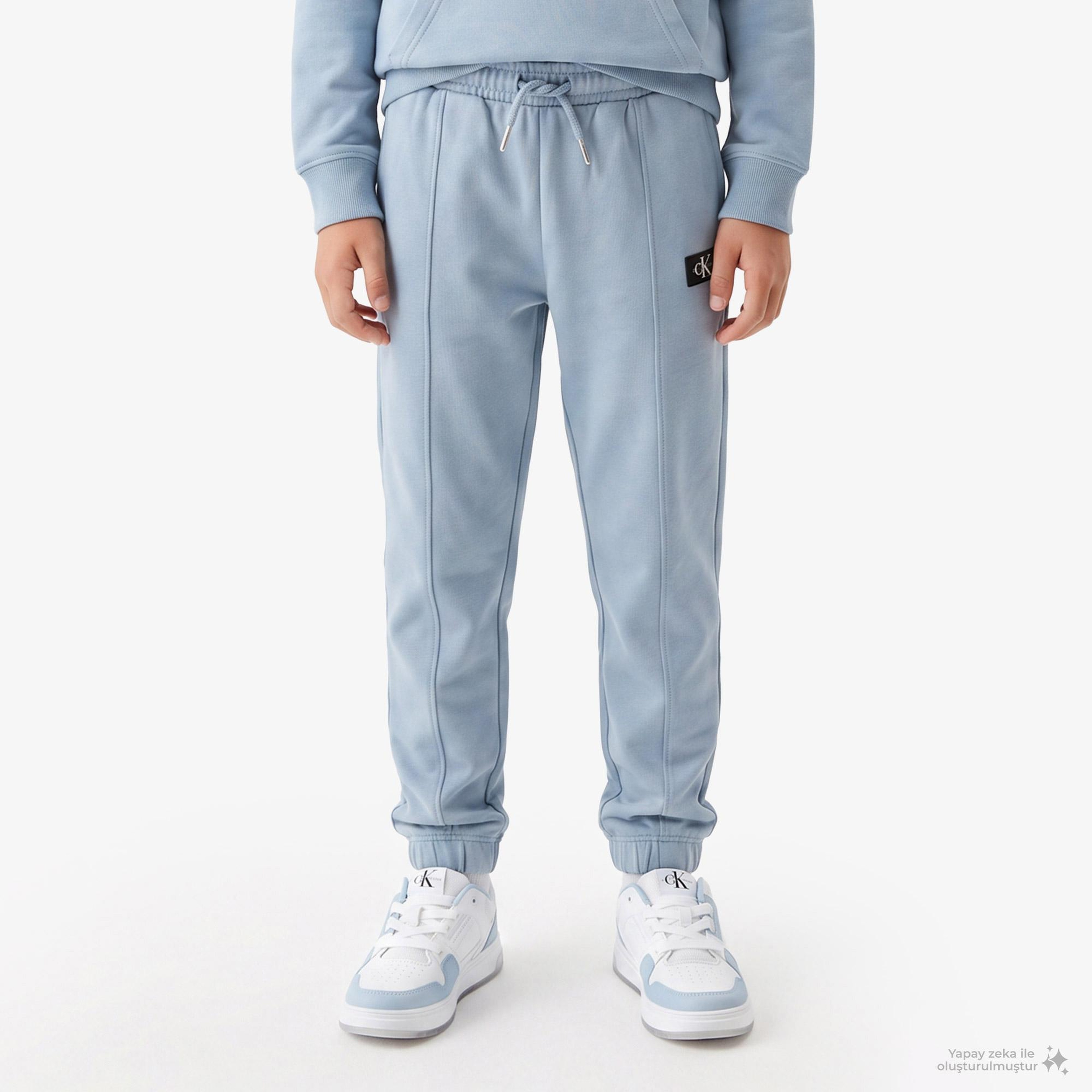 Calvin Klein Monologo Badge Çocuk Mavi Eşofman Altı