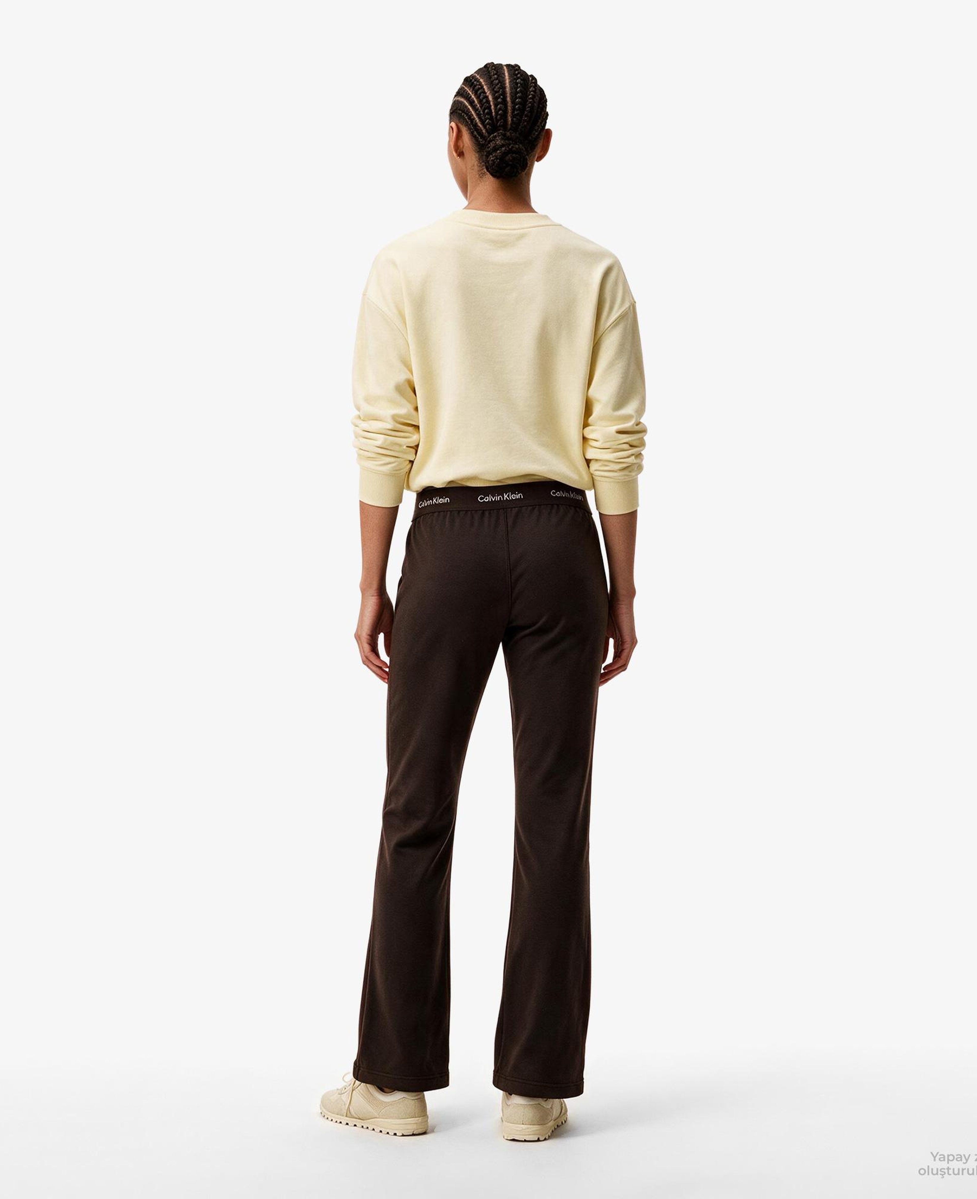 Calvin Klein Terry Logo Waistband Track Kadın Kahverengi Eşofman Altı