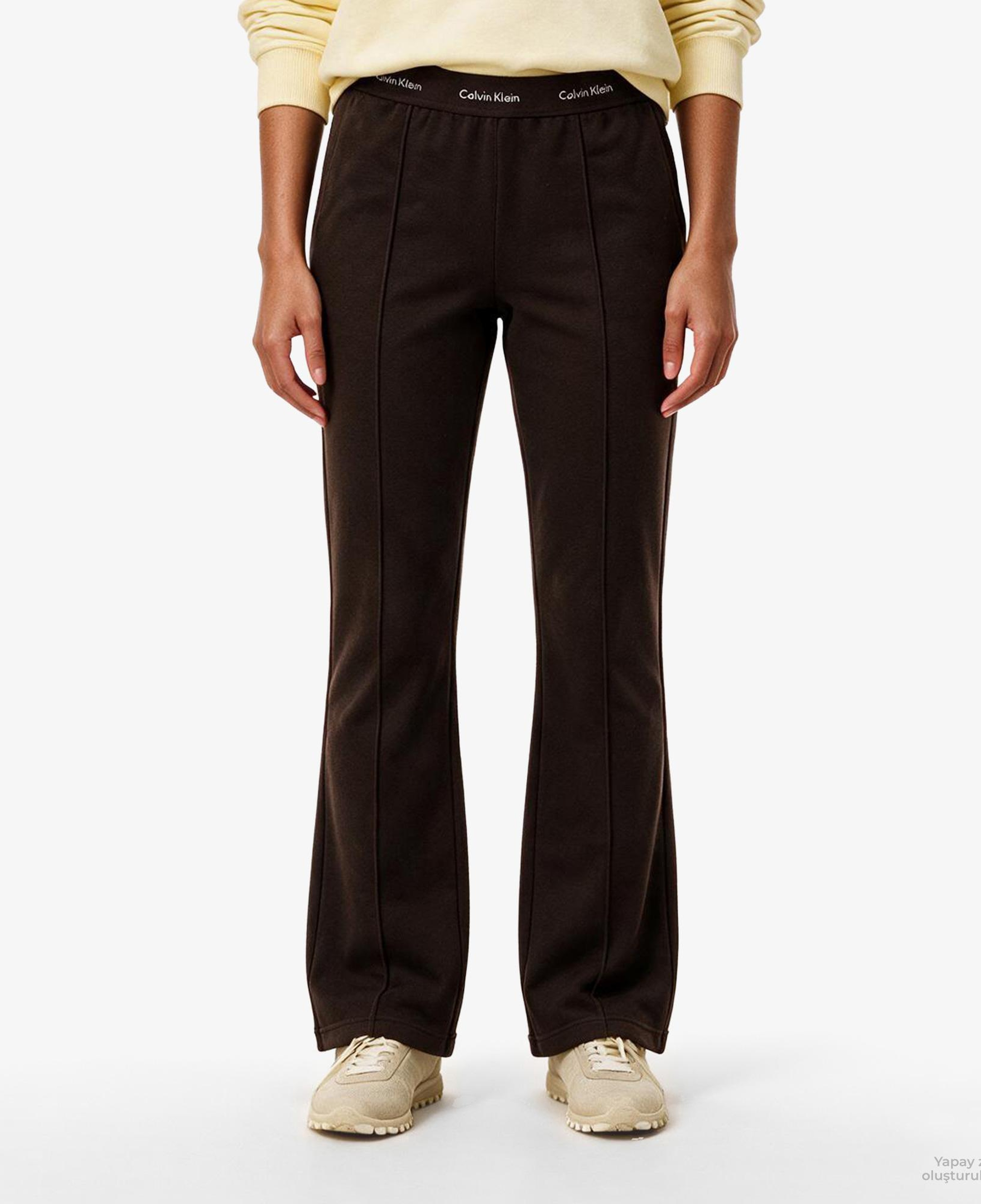 Calvin Klein Terry Logo Waistband Track Kadın Kahverengi Eşofman Altı