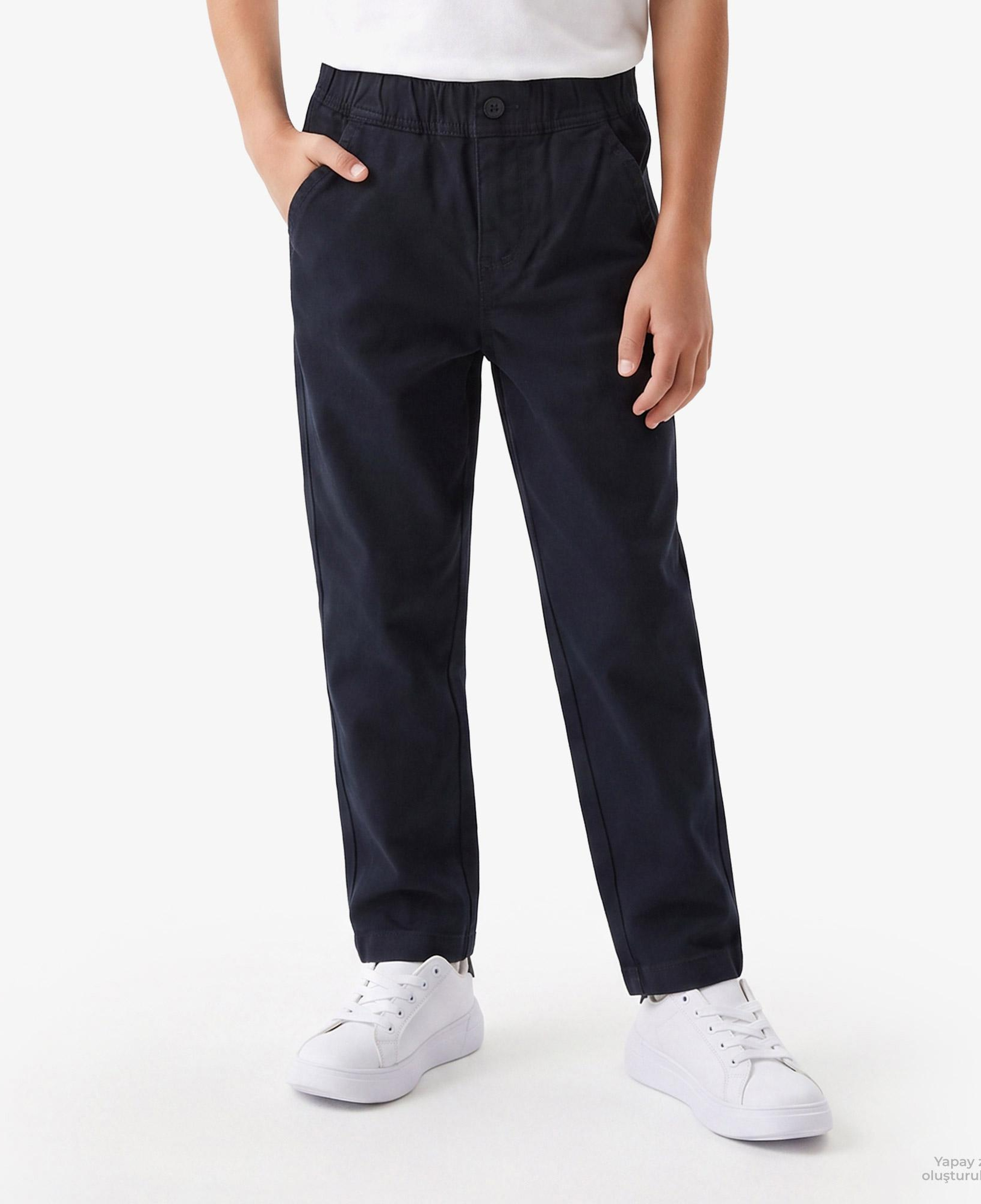 Calvin Klein Easy Pull-On Çocuk Siyah Pantolon