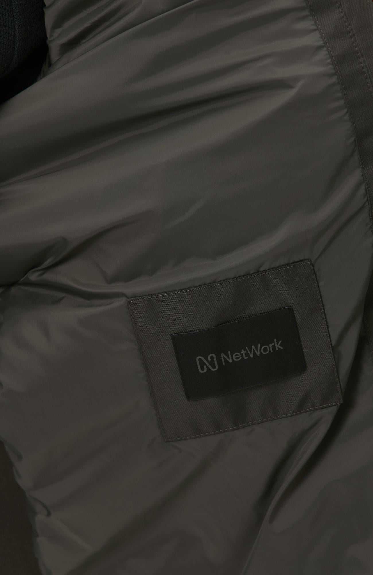 Network Erkek Haki Kolu Örme Detaylı Mont