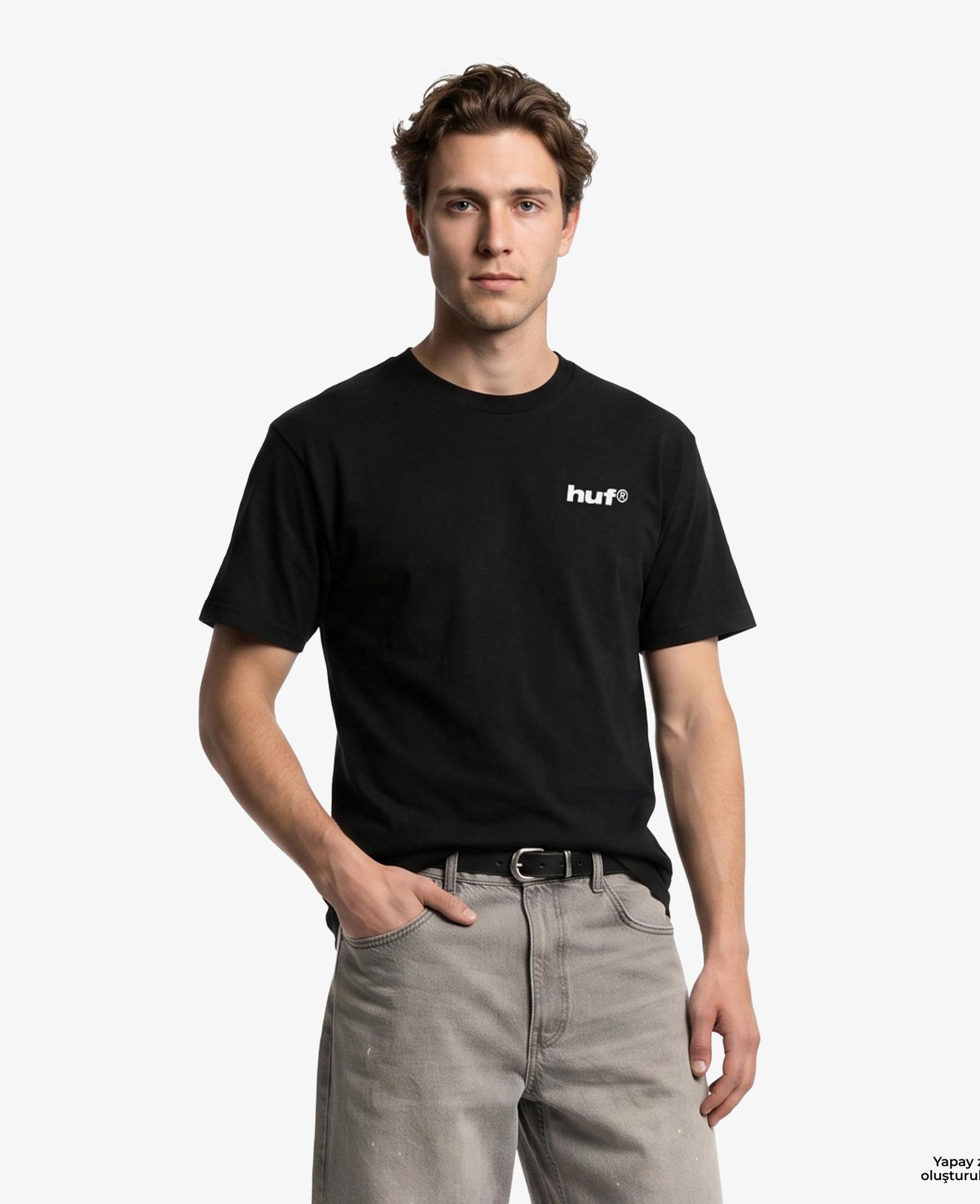 Huf Gimme The Loot Erkek Siyah T-Shirt