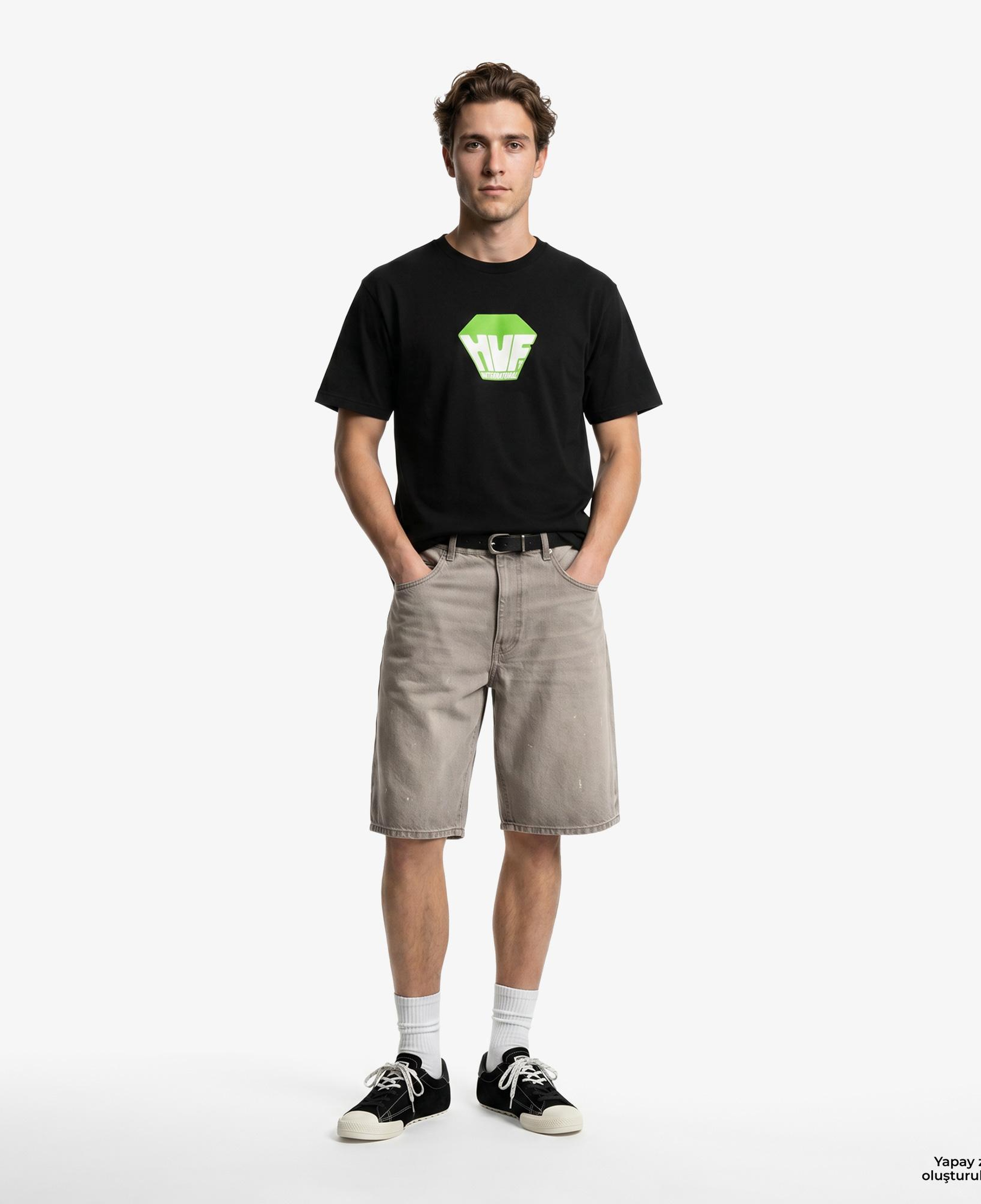 Huf Big Block Erkek Siyah T-Shirt