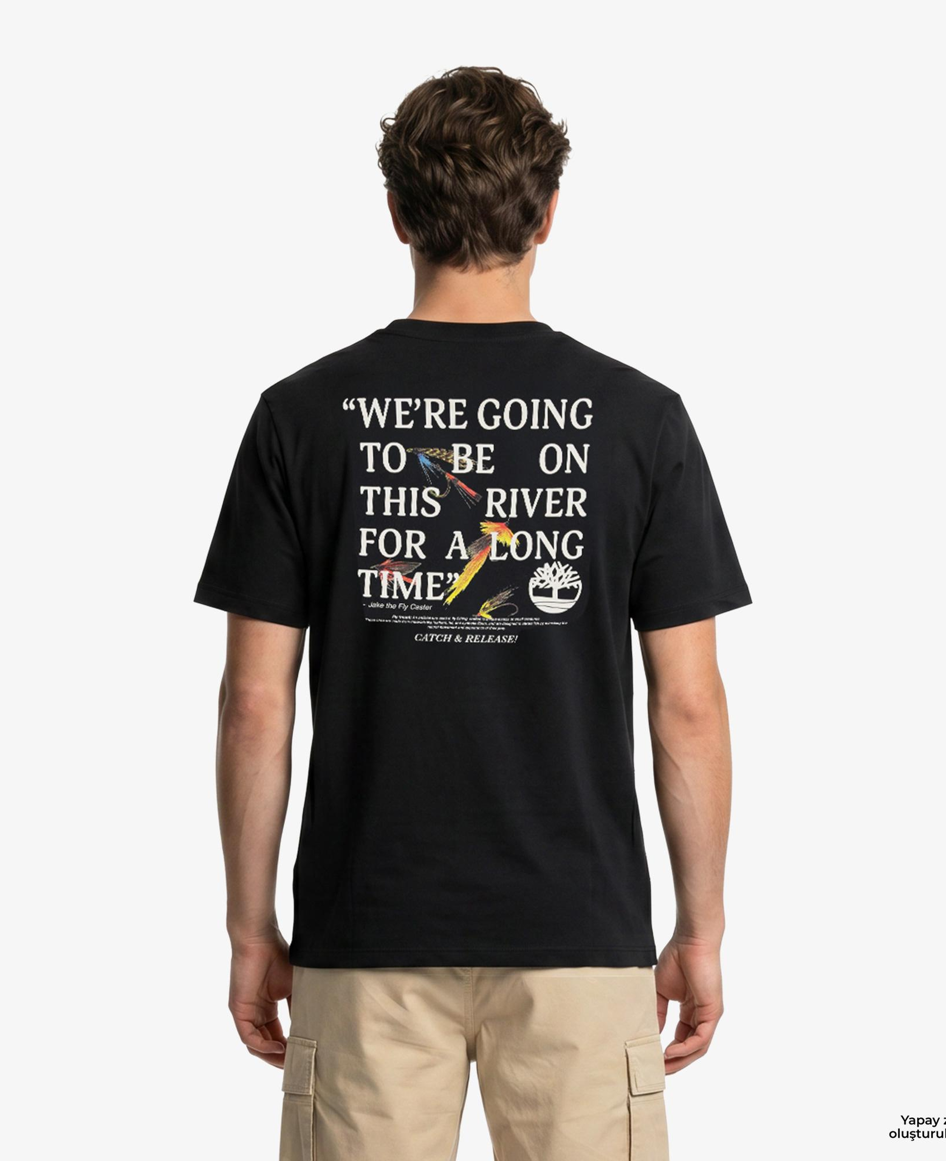 Timberland Slogan Erkek Siyah T-Shirt