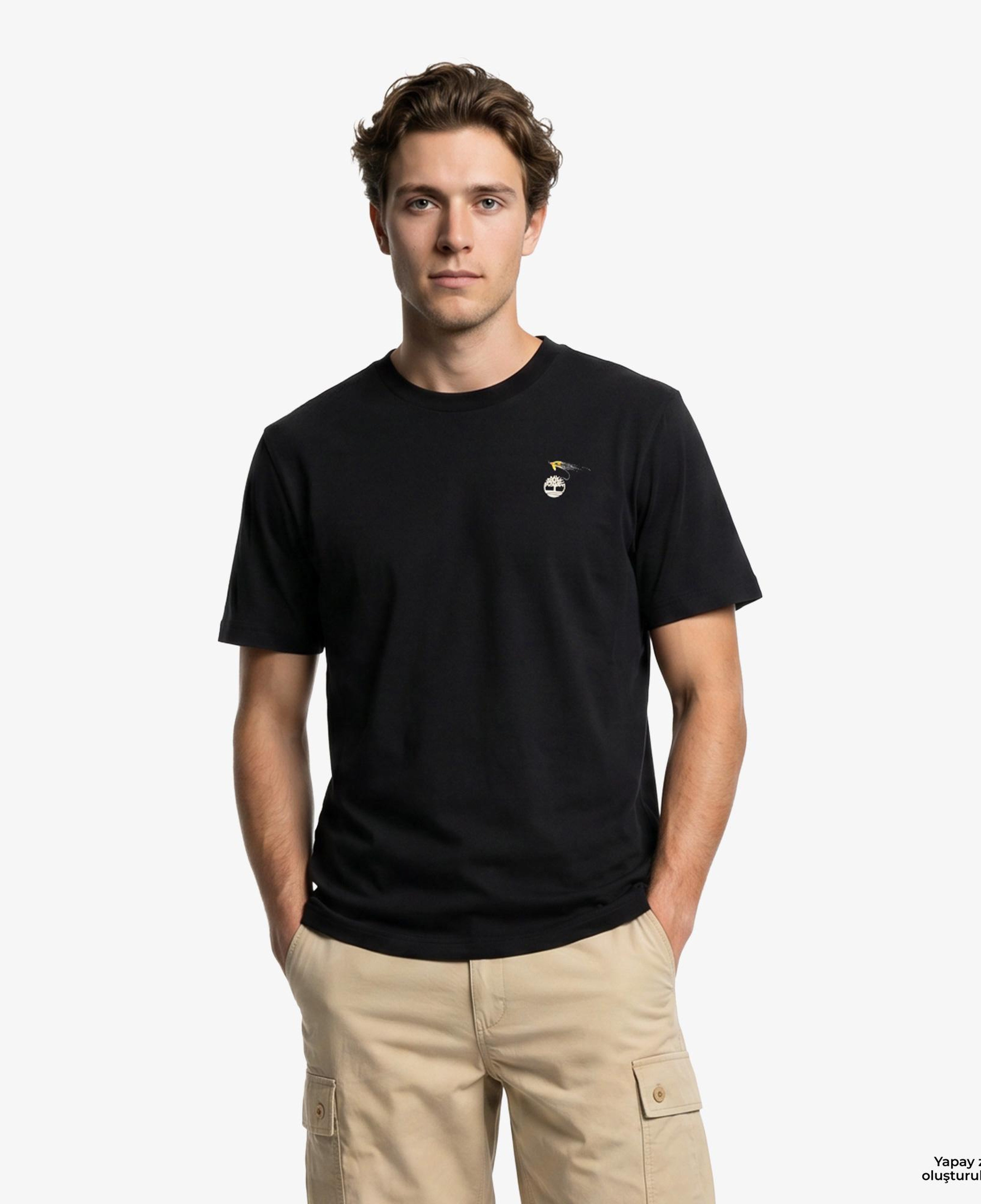 Timberland Slogan Erkek Siyah T-Shirt