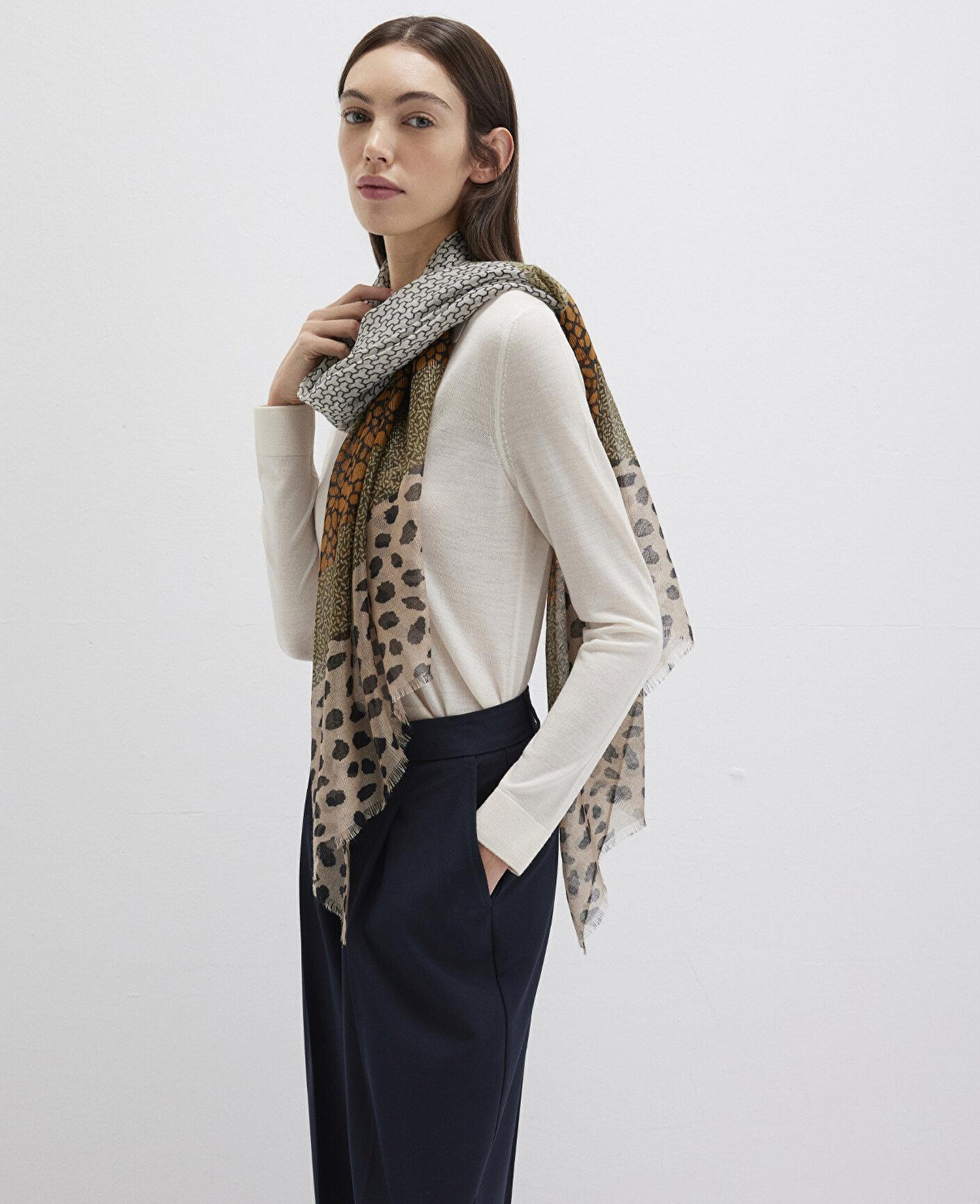 Mavi Leopar Desenli Şal 1912673-87704