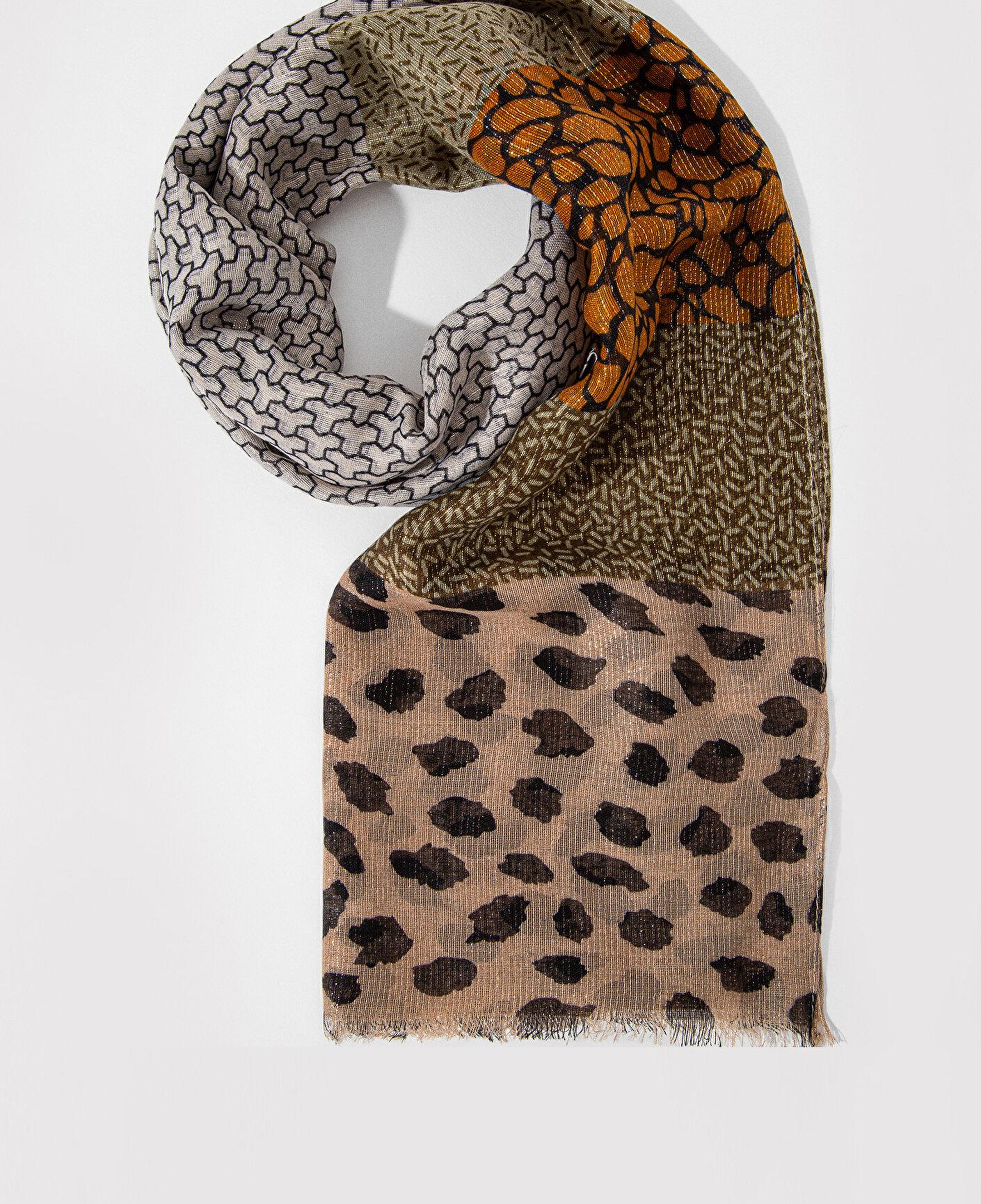 Mavi Leopar Desenli Şal 1912673-87704