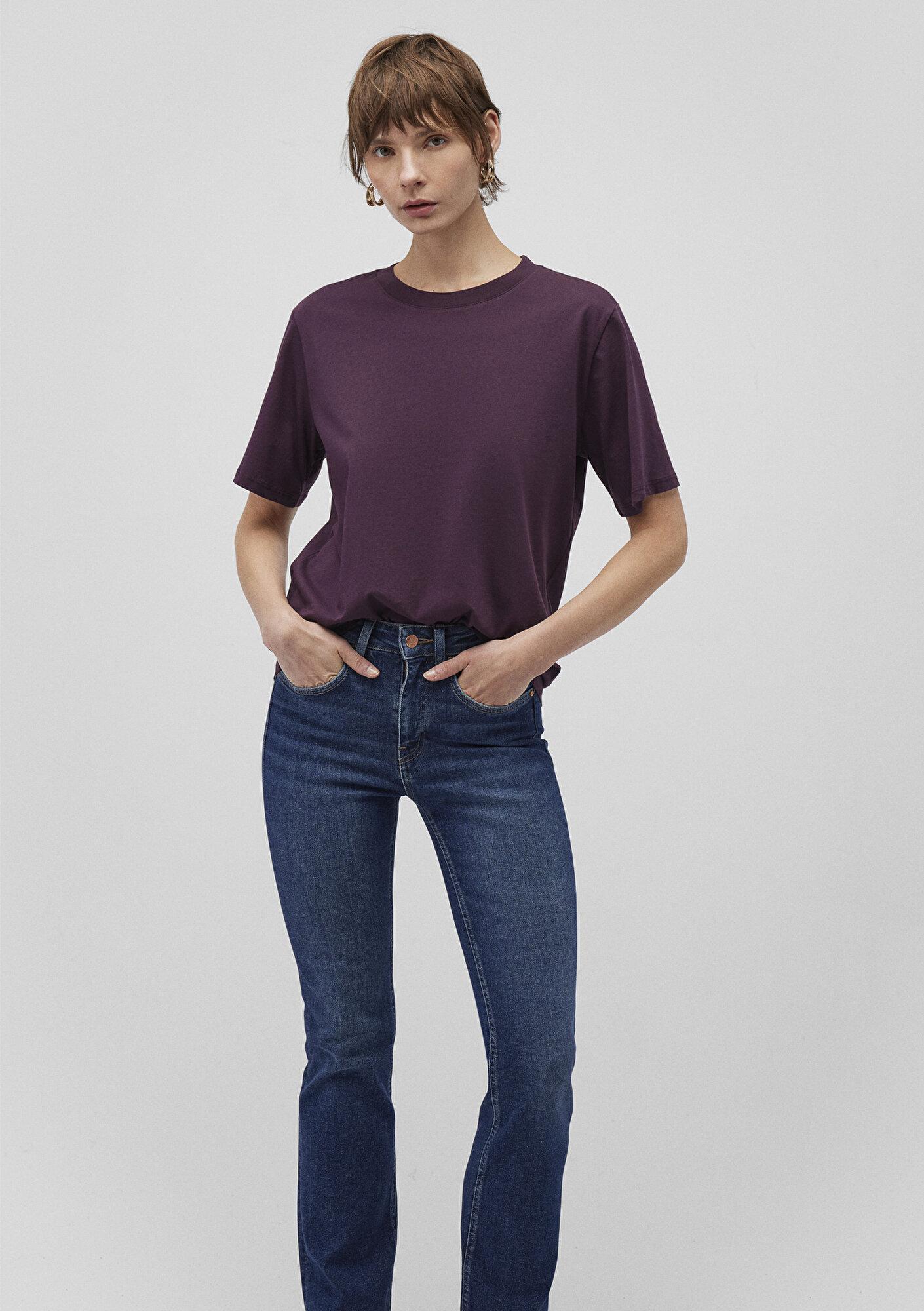Mavi Mor Basic Tişört Regular Fit / Normal Kesim 1600955-70635