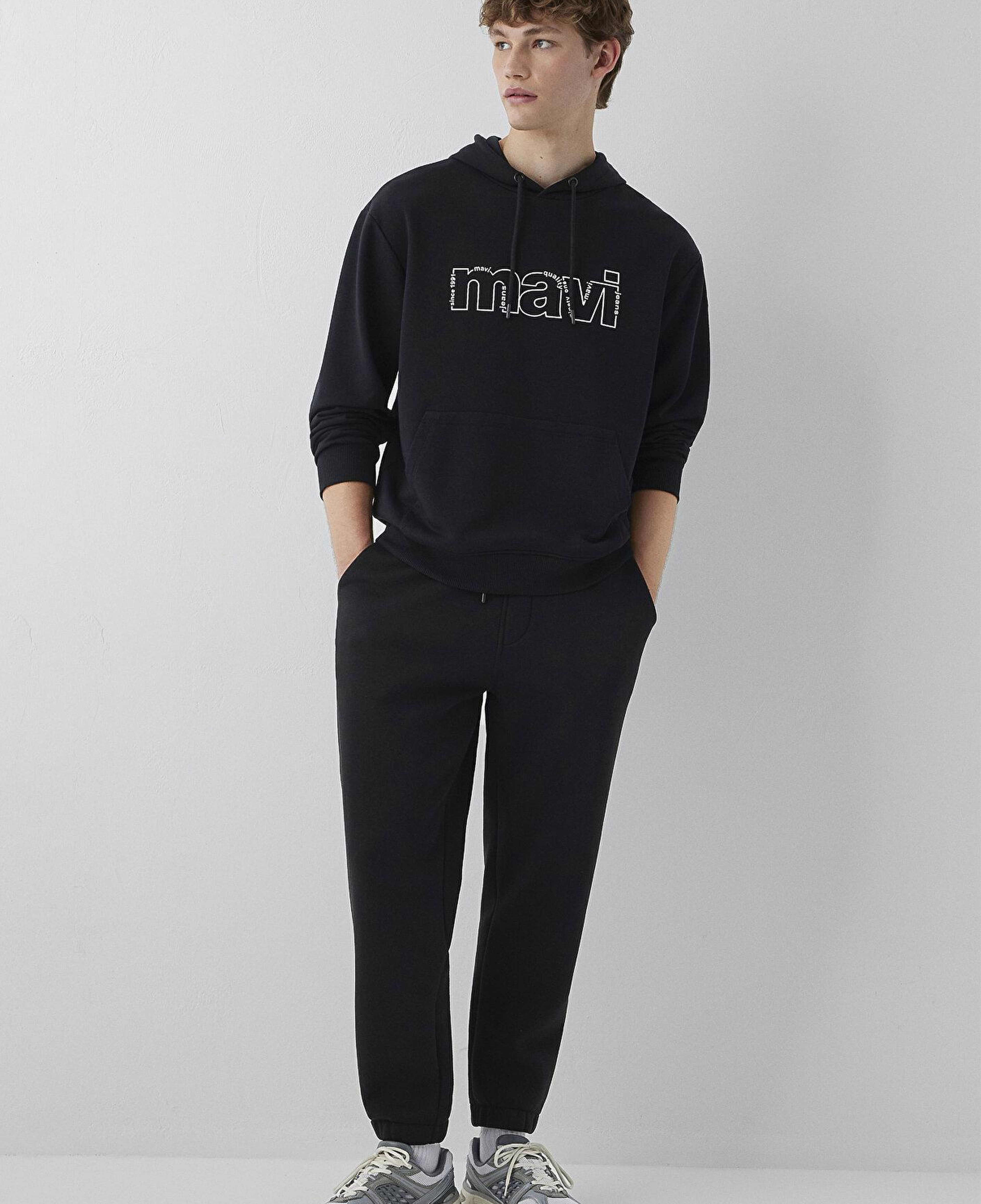 Mavi Mavi Logo Baskılı Siyah Sweatshirt 0S10196-900