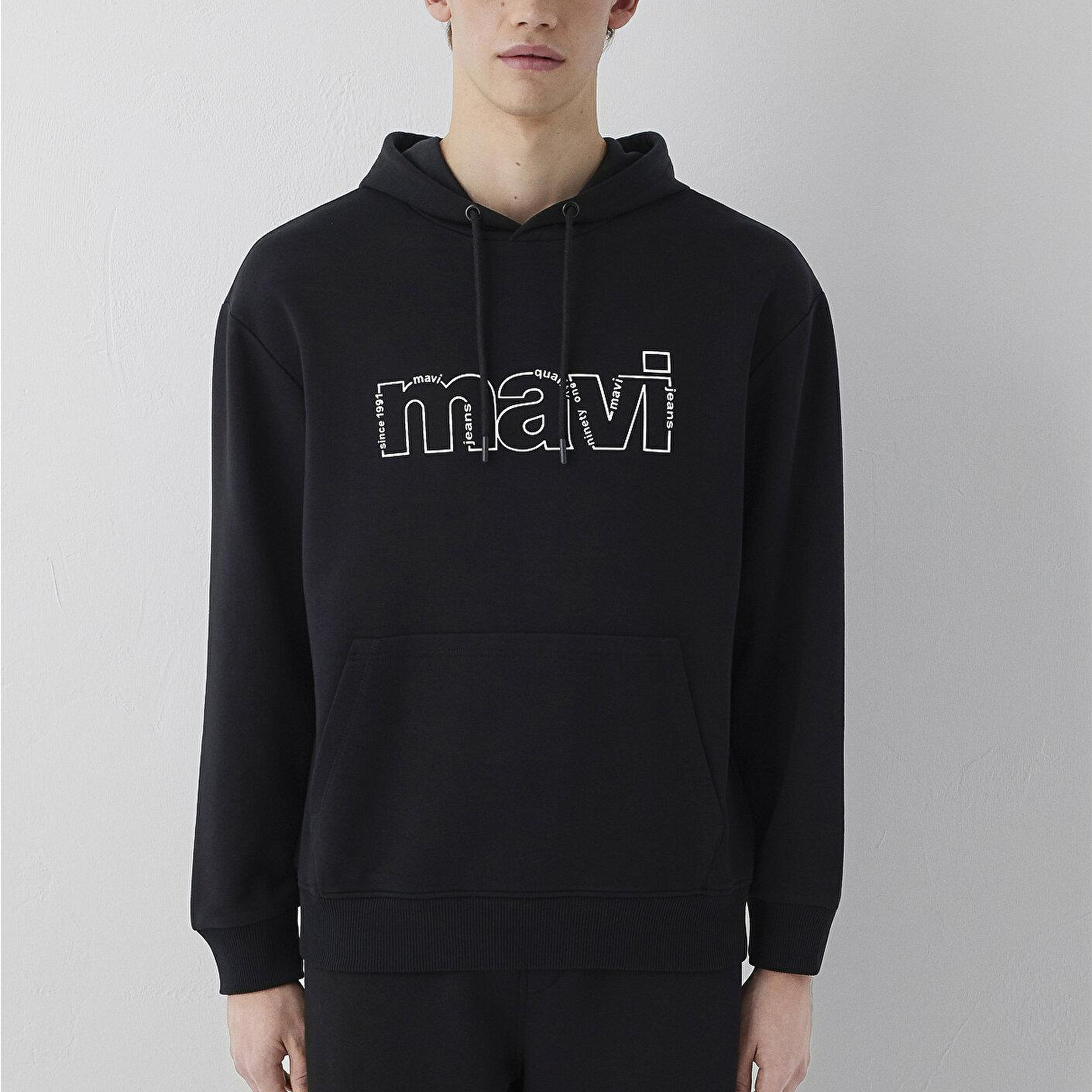 Mavi Mavi Logo Baskılı Siyah Sweatshirt 0S10196-900