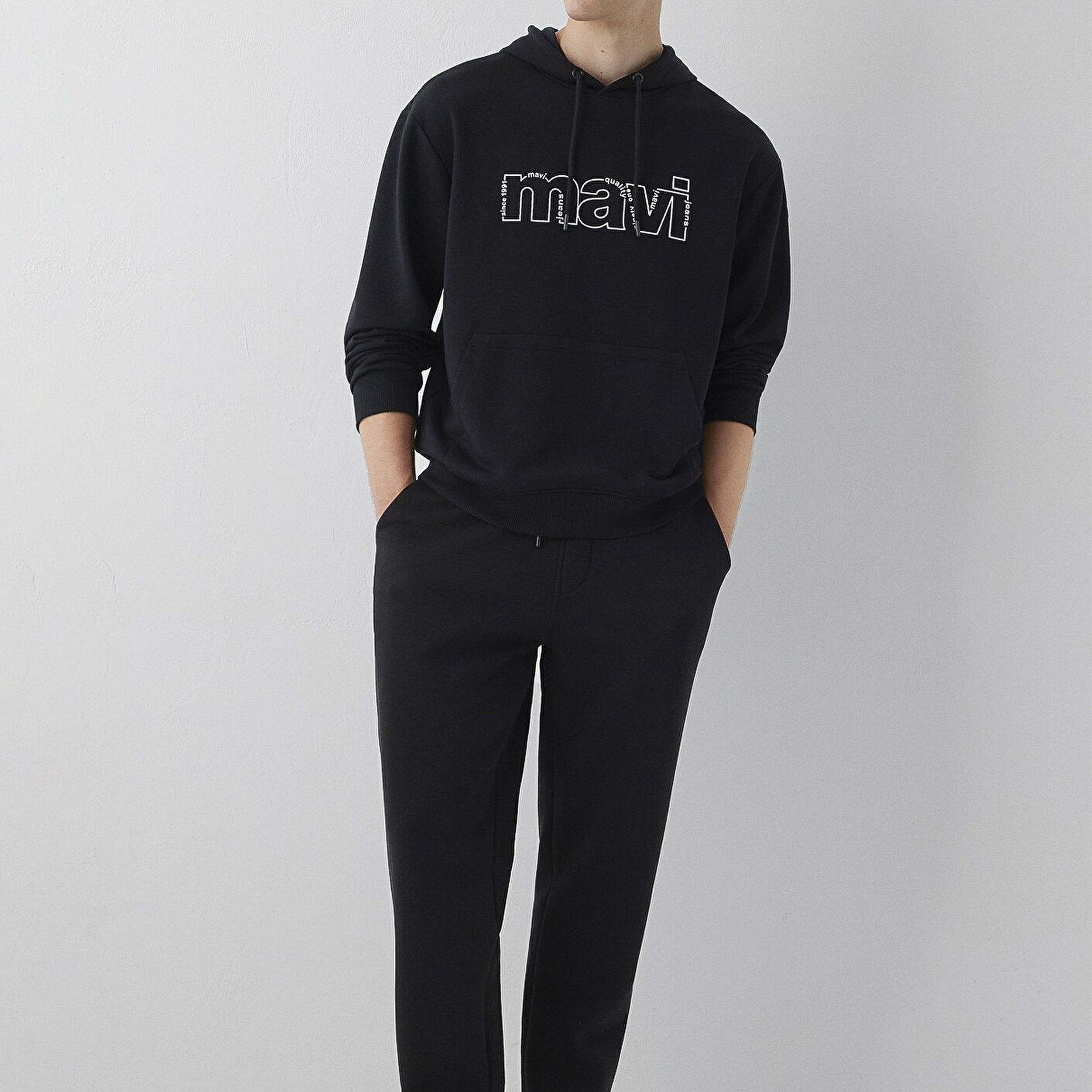 Mavi Mavi Logo Baskılı Siyah Sweatshirt 0S10196-900