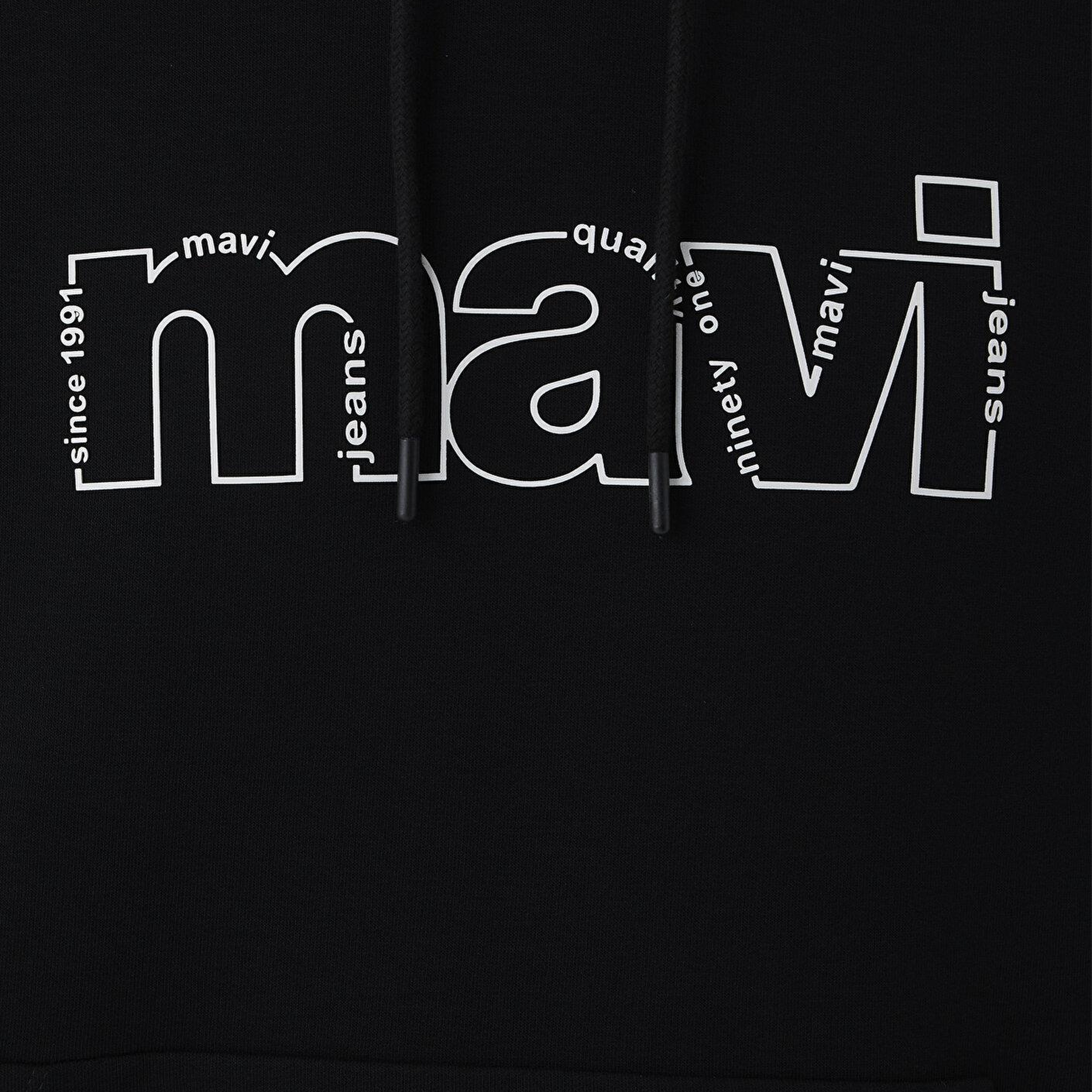 Mavi Mavi Logo Baskılı Siyah Sweatshirt 0S10196-900