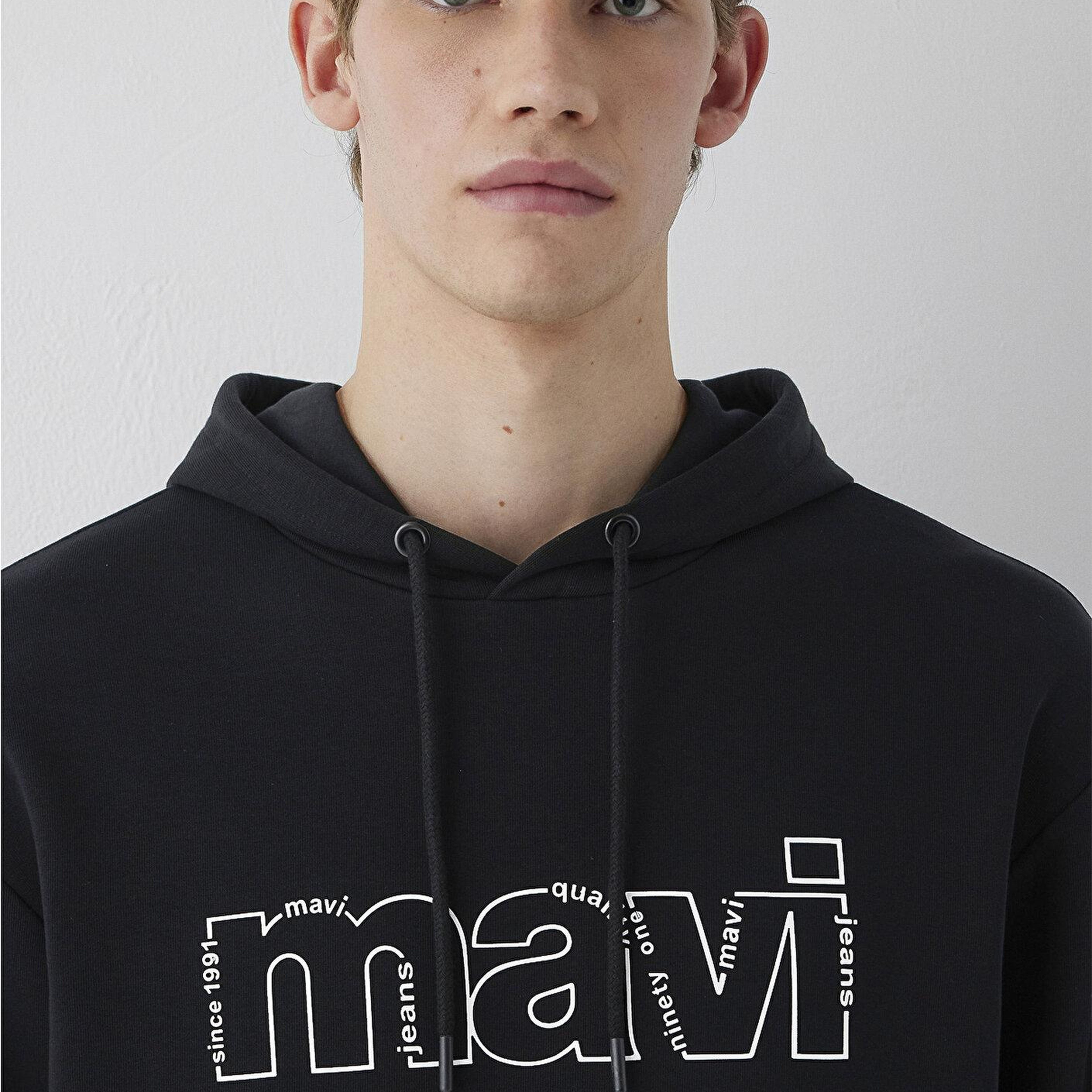 Mavi Mavi Logo Baskılı Siyah Sweatshirt 0S10196-900
