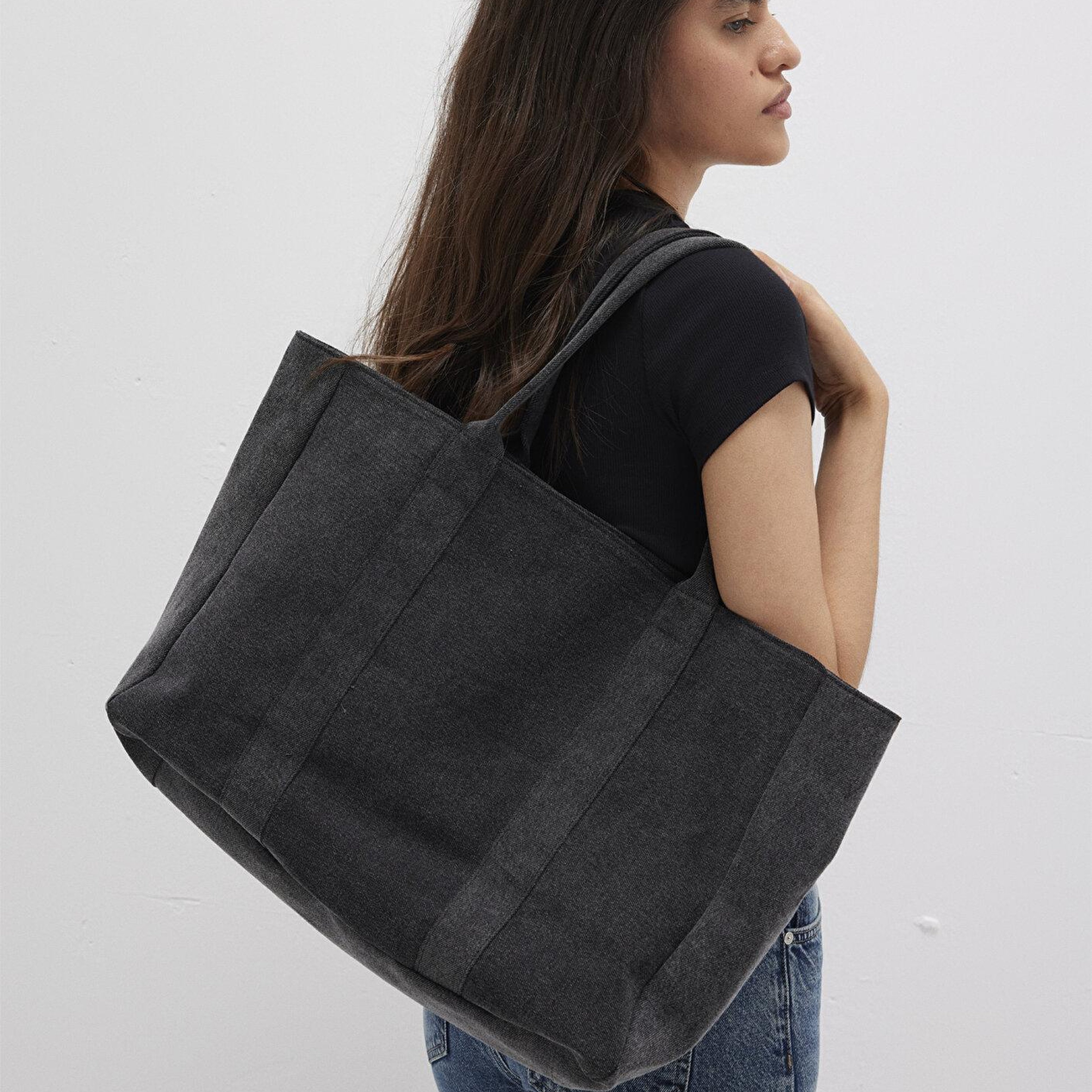 Mavi Antrasit Denim Omuz Çantası 1913493-26868