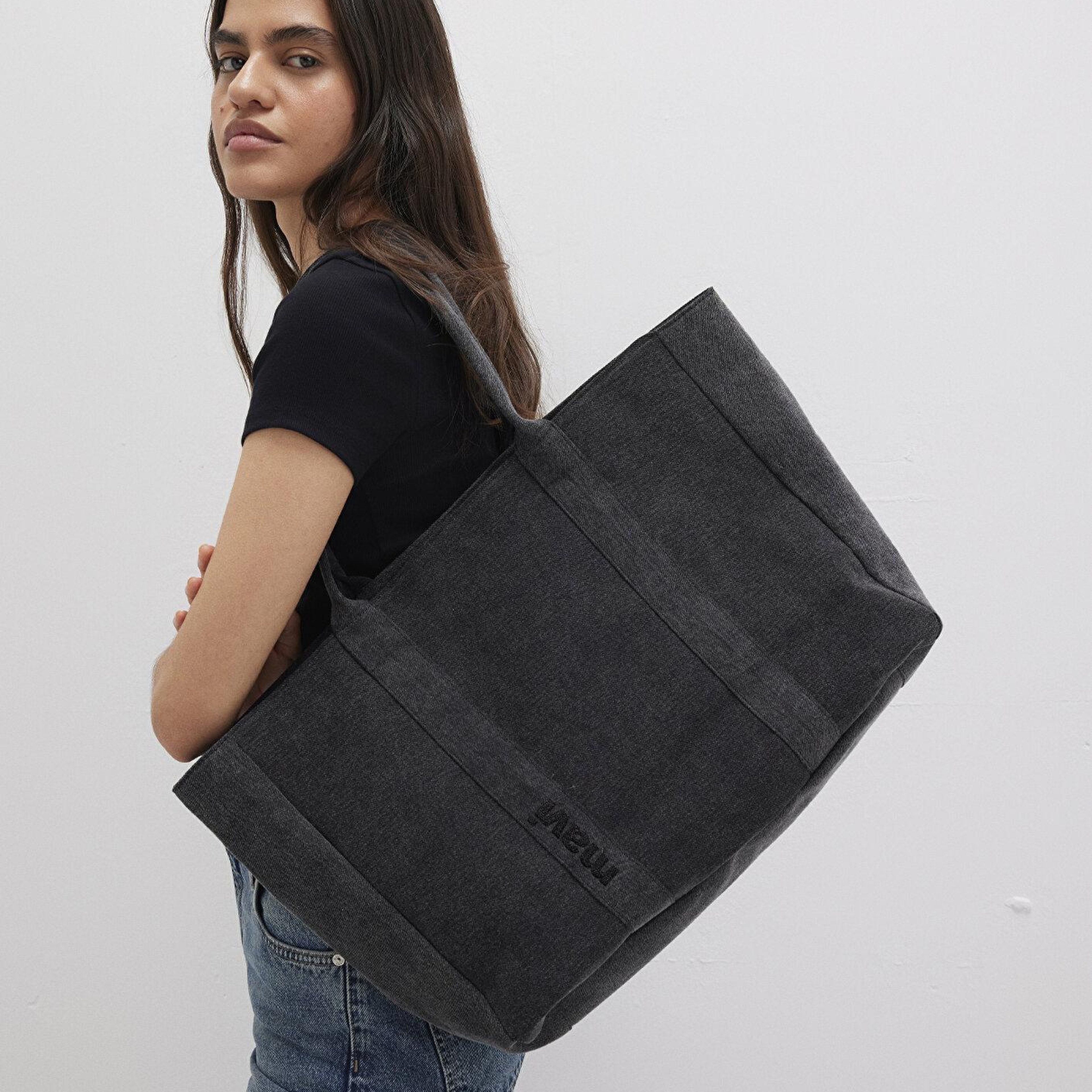 Mavi Antrasit Denim Omuz Çantası 1913493-26868