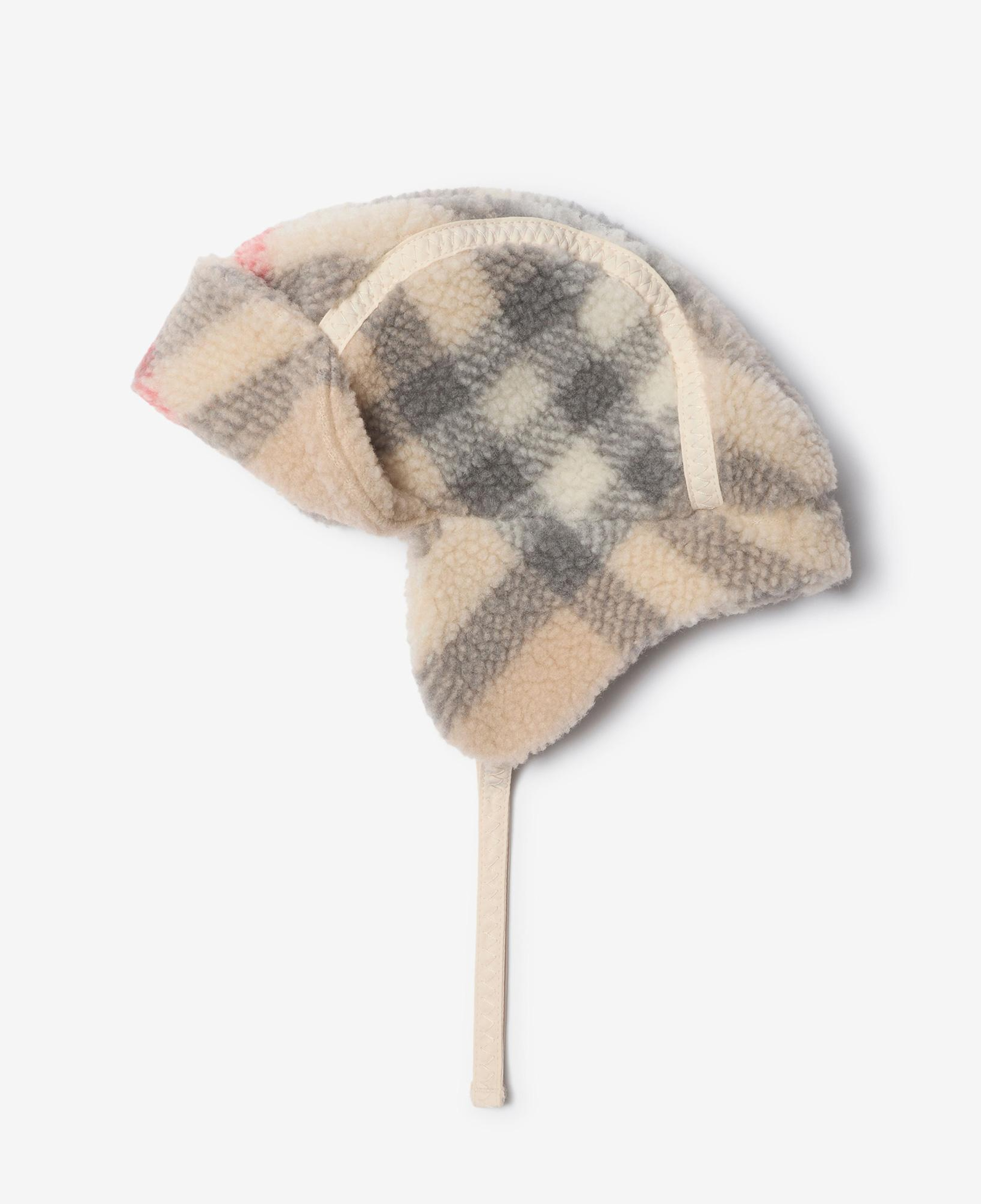Burberry Turner Fleece Trapper Çocuk Bej Şapka