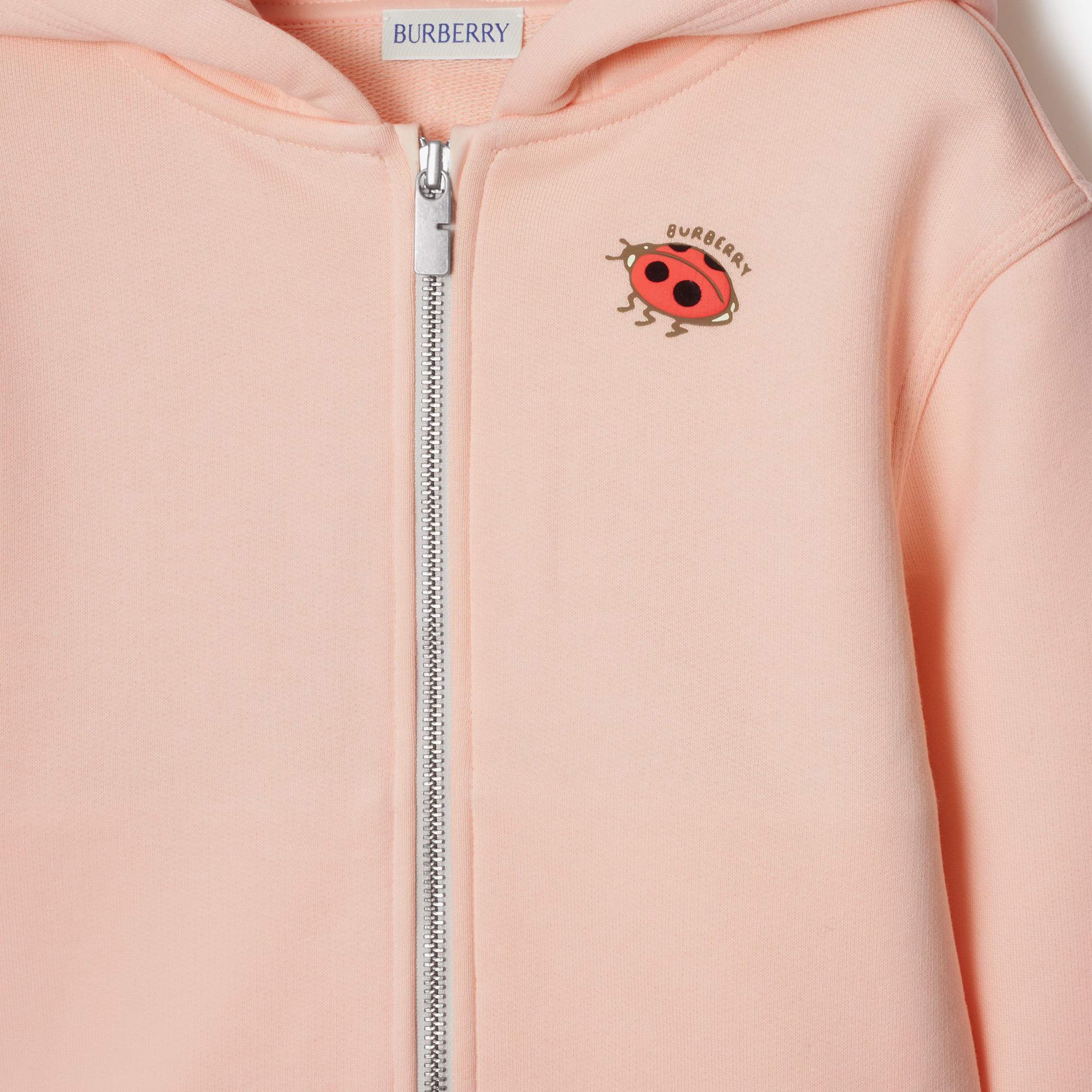Burberry Clyde Ladybird Ladybug Cotton Zip Çocuk Pembe Hoodie