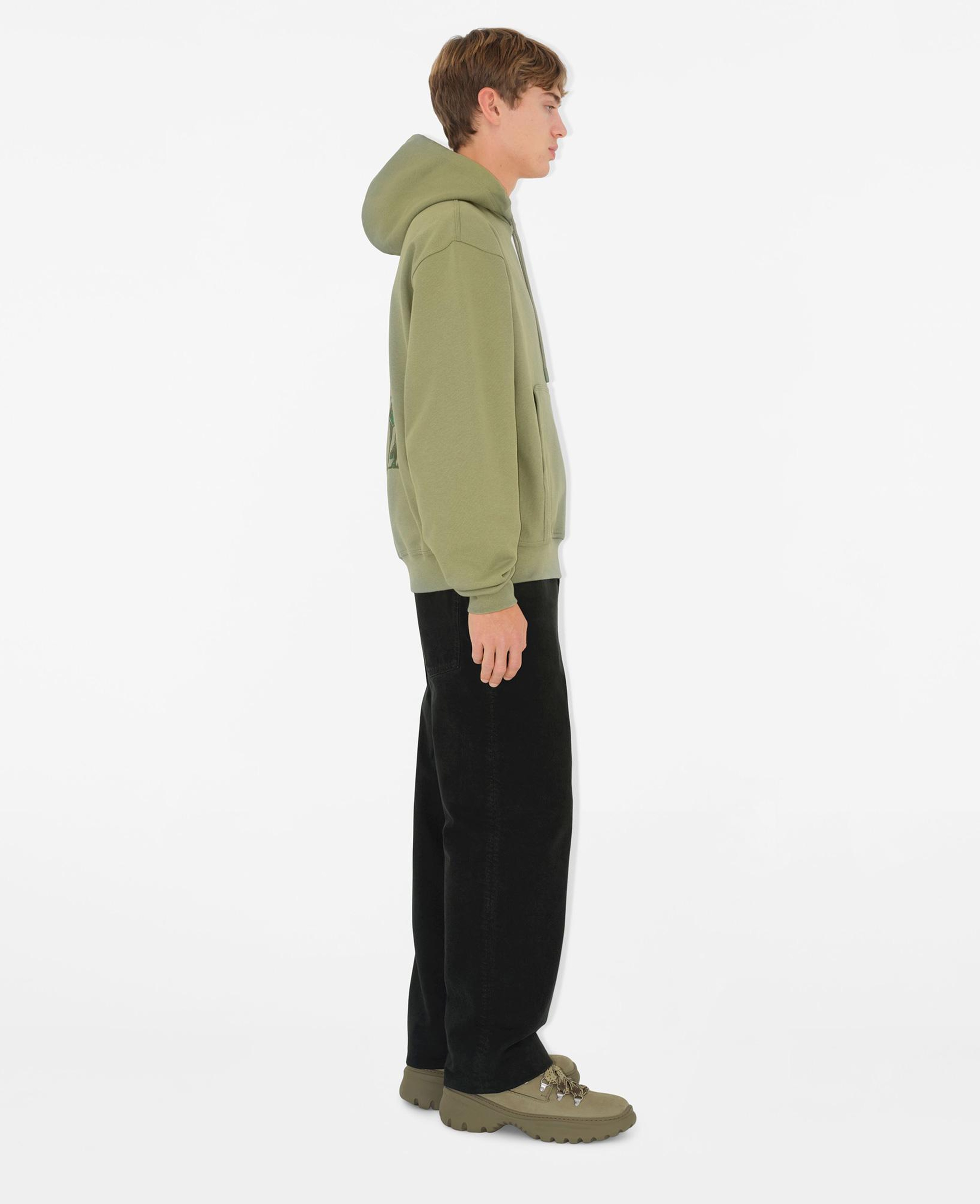 Burberry Sic Cotton Erkek Haki Hoodie
