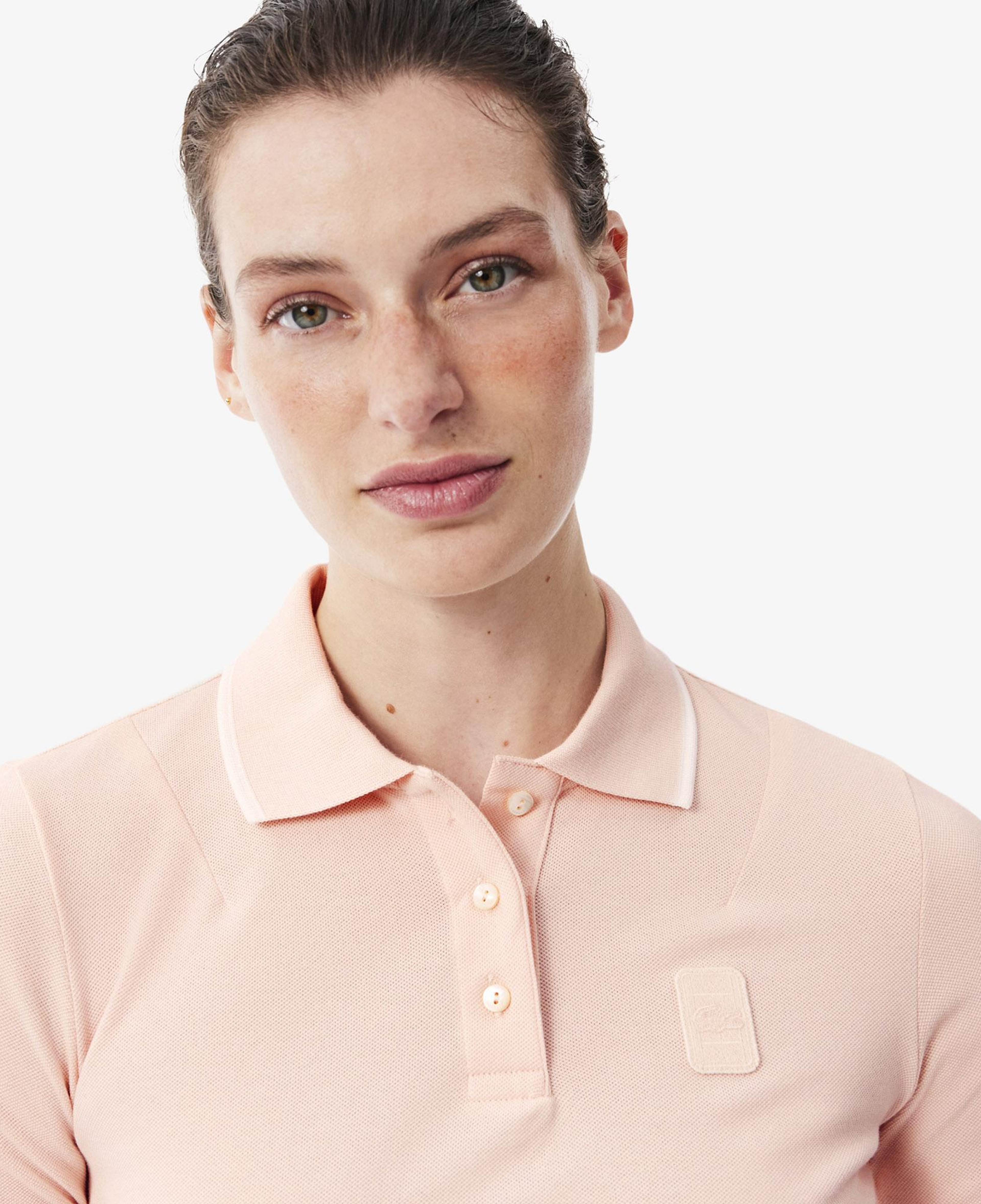 Kadın Slim Fit Pembe Polo